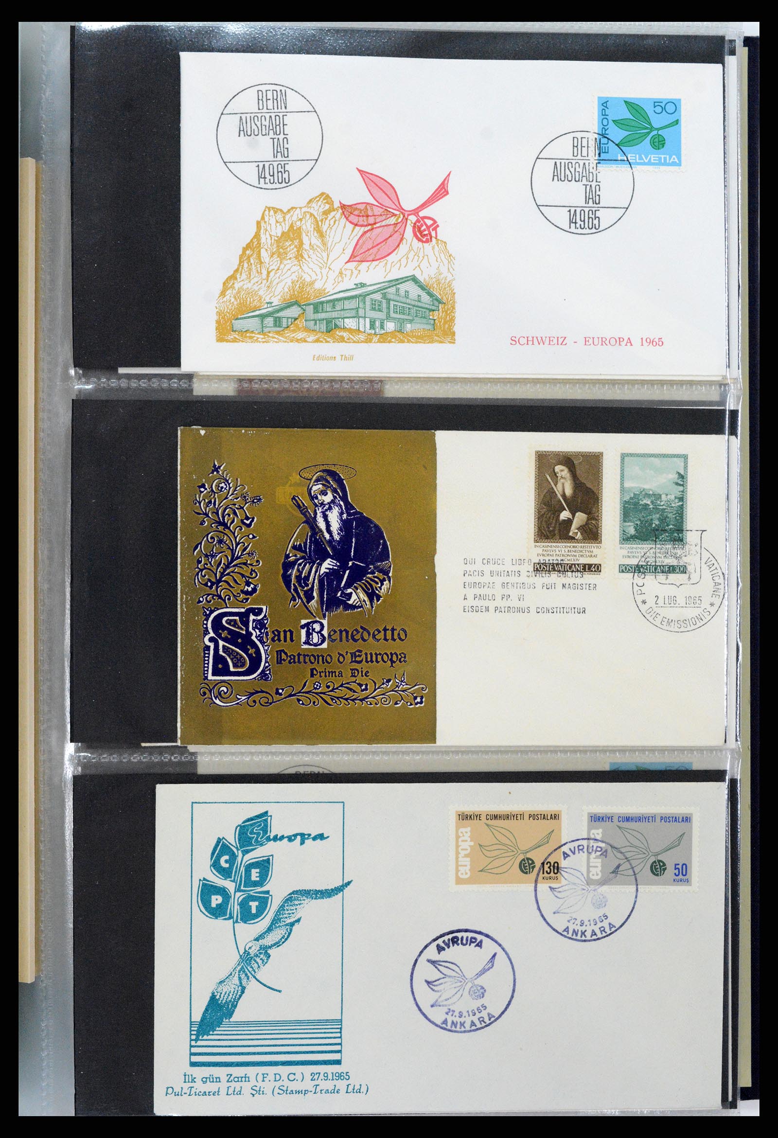 37694 133 - Postzegelverzameling 37694 Europa CEPT FDC's 1956-1970.