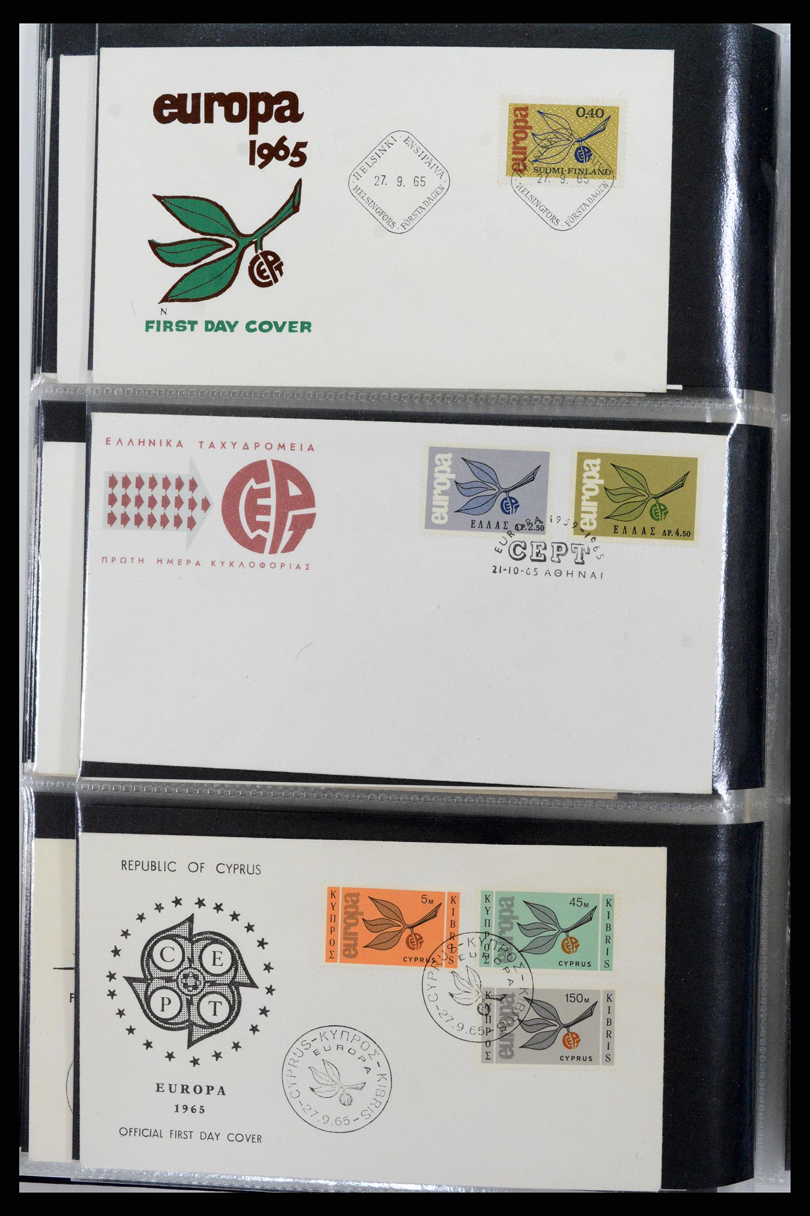 37694 134 - Postzegelverzameling 37694 Europa CEPT FDC's 1956-1970.