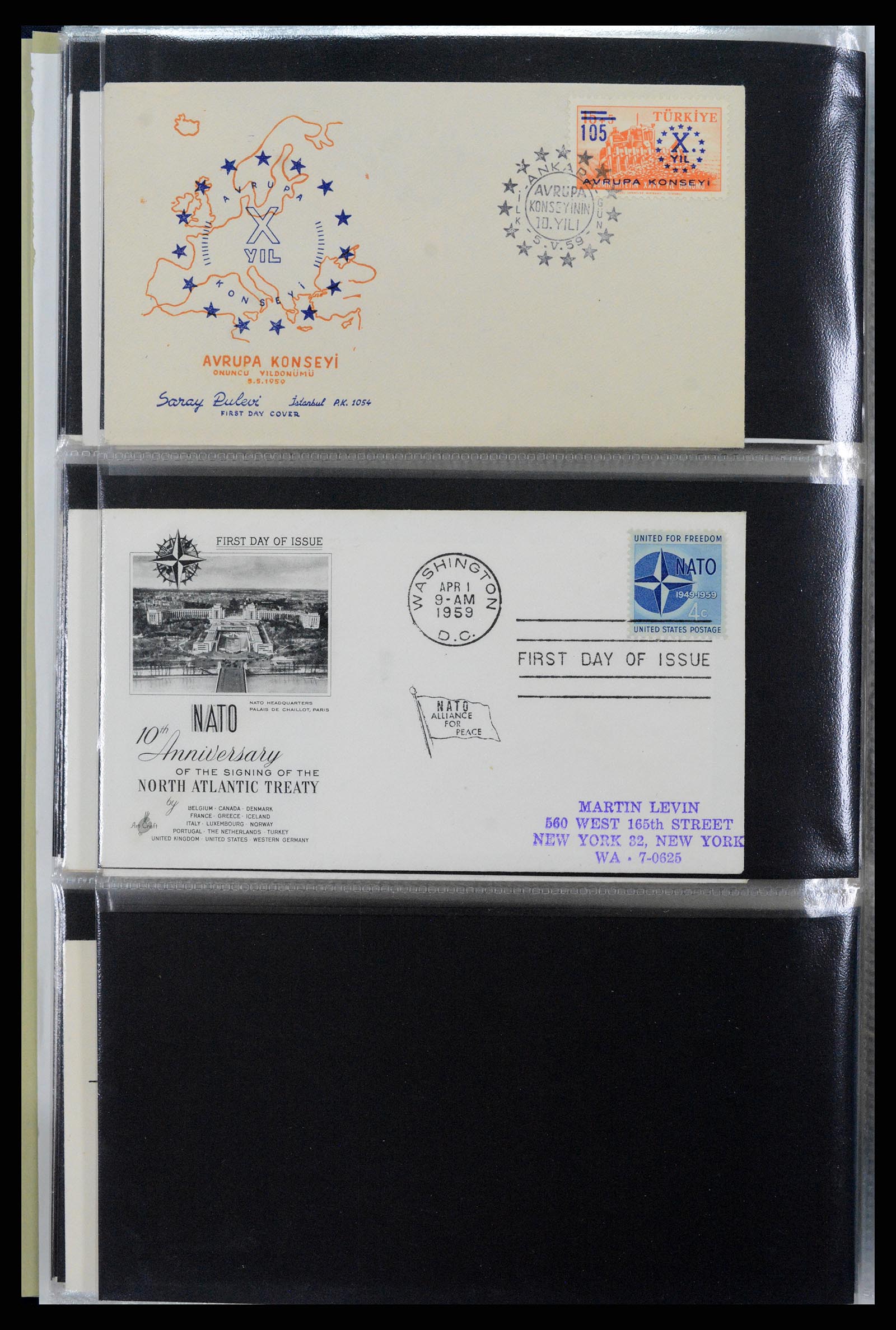 37694 136 - Postzegelverzameling 37694 Europa CEPT FDC's 1956-1970.