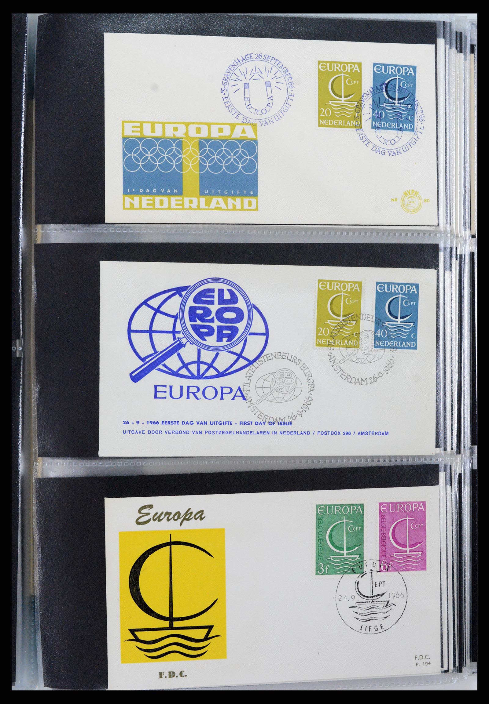 37694 139 - Postzegelverzameling 37694 Europa CEPT FDC's 1956-1970.