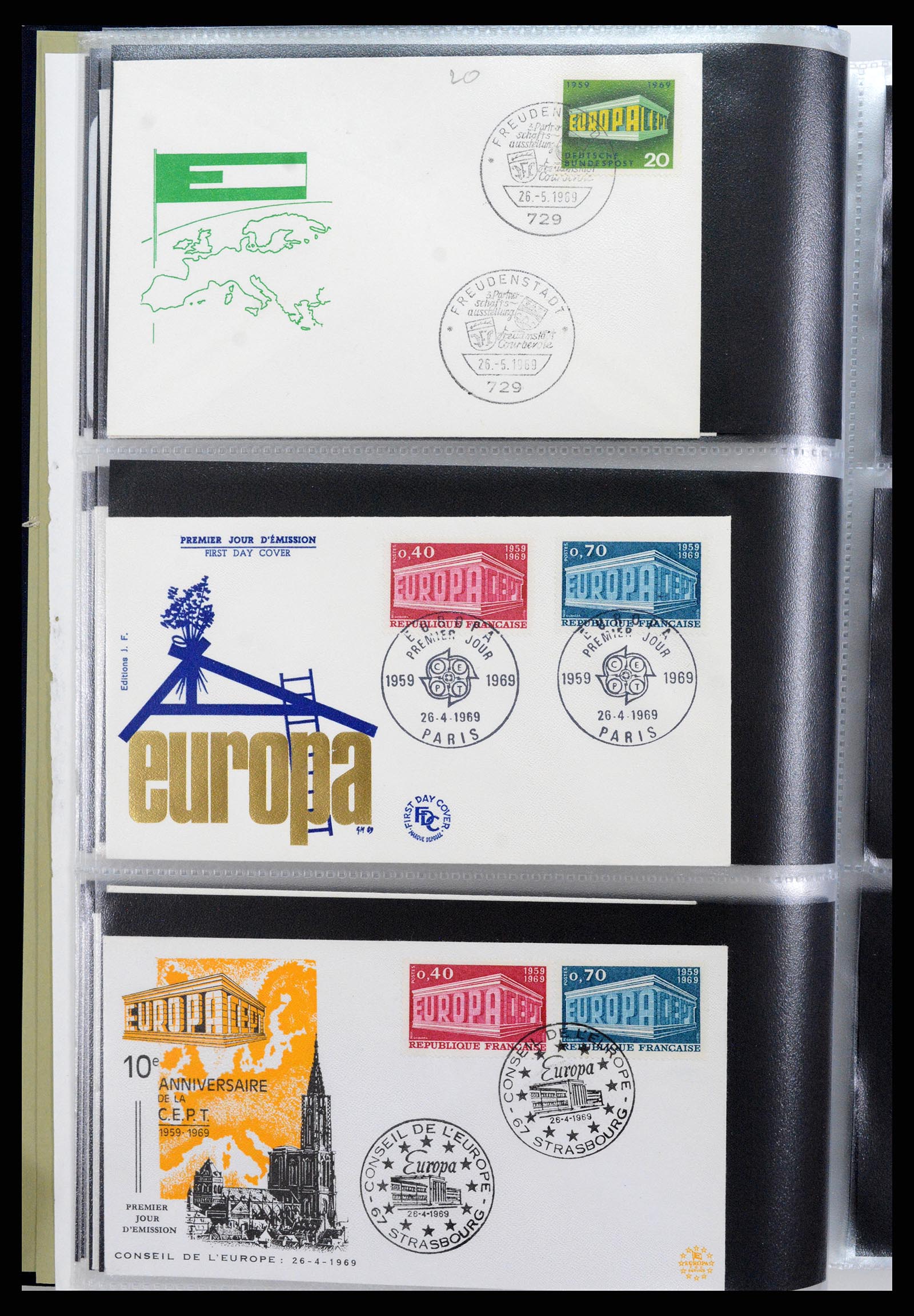 37694 181 - Postzegelverzameling 37694 Europa CEPT FDC's 1956-1970.