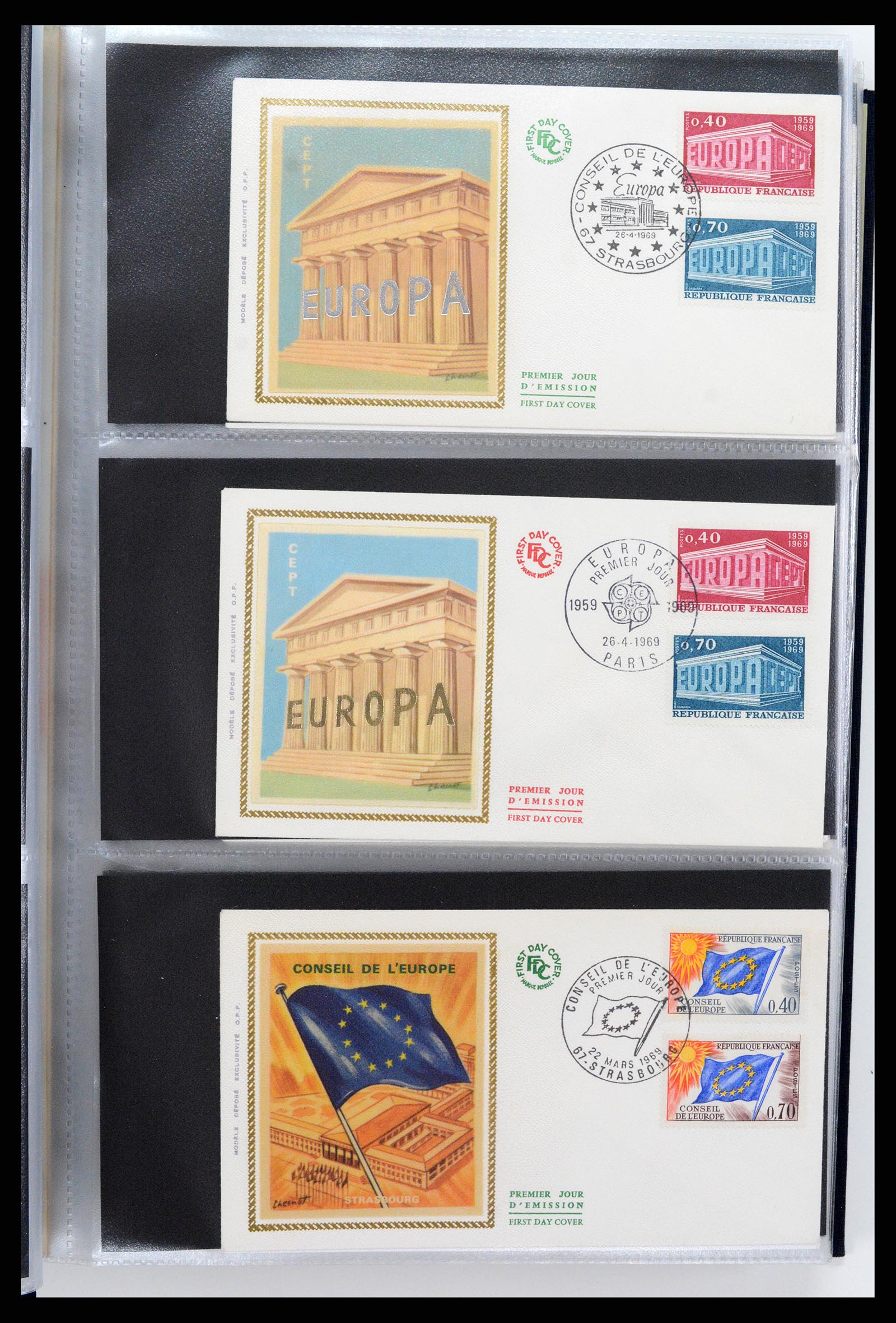 37694 182 - Postzegelverzameling 37694 Europa CEPT FDC's 1956-1970.