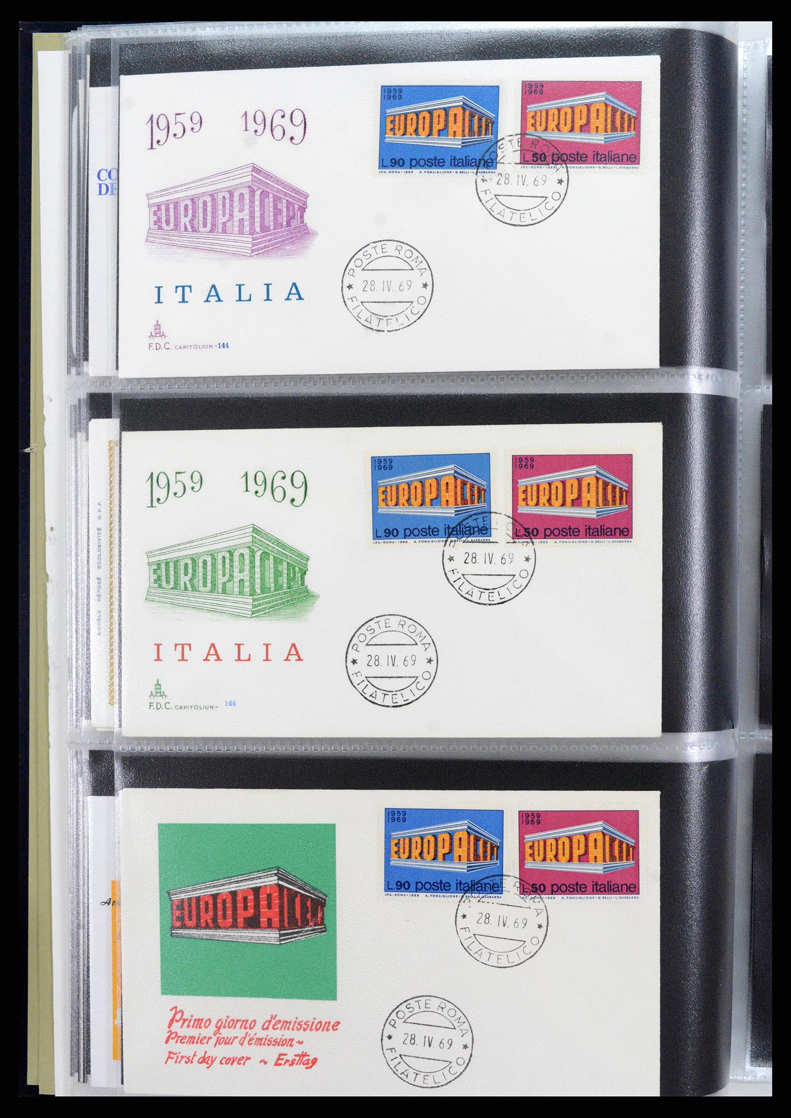 37694 185 - Postzegelverzameling 37694 Europa CEPT FDC's 1956-1970.