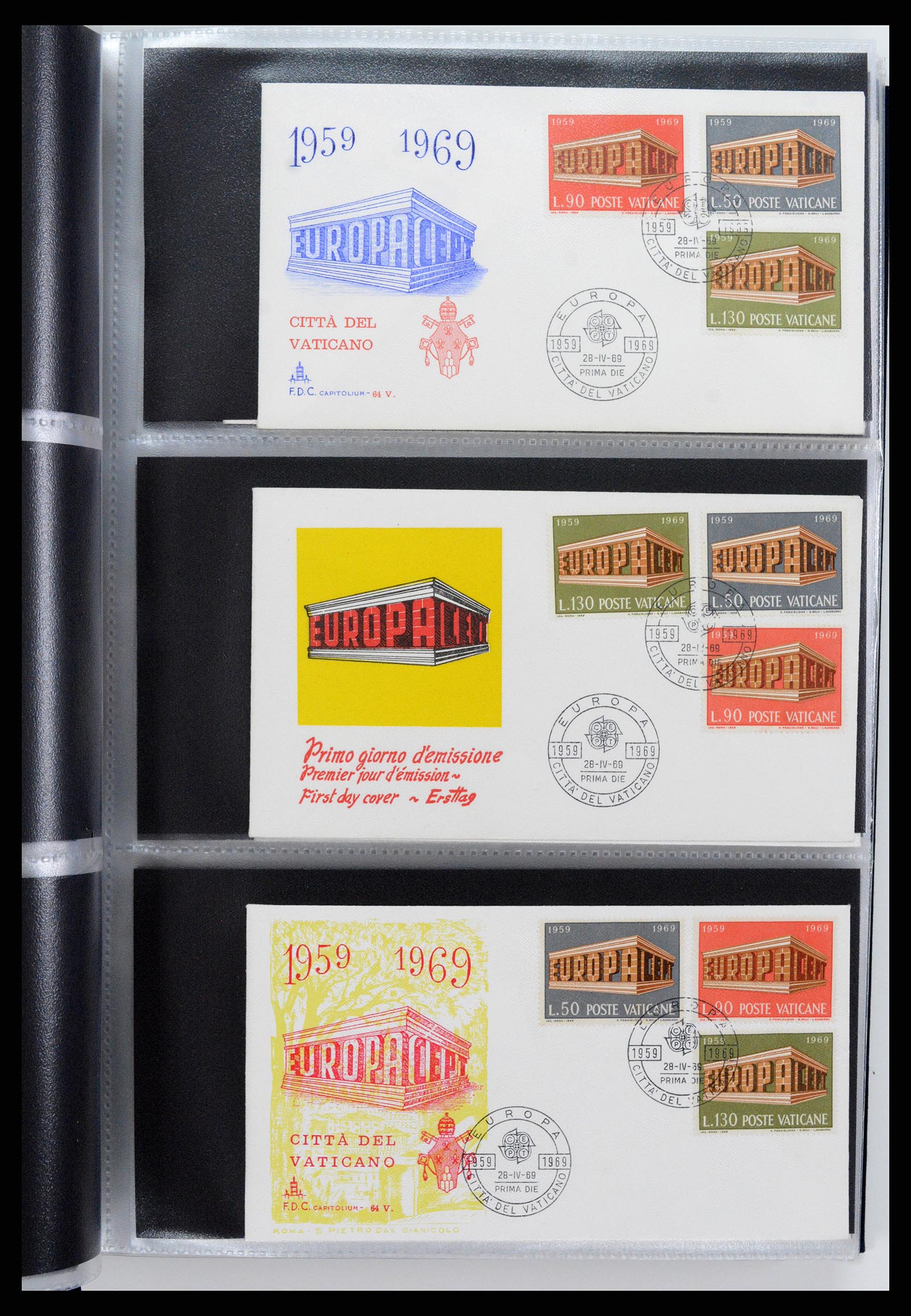 37694 186 - Postzegelverzameling 37694 Europa CEPT FDC's 1956-1970.
