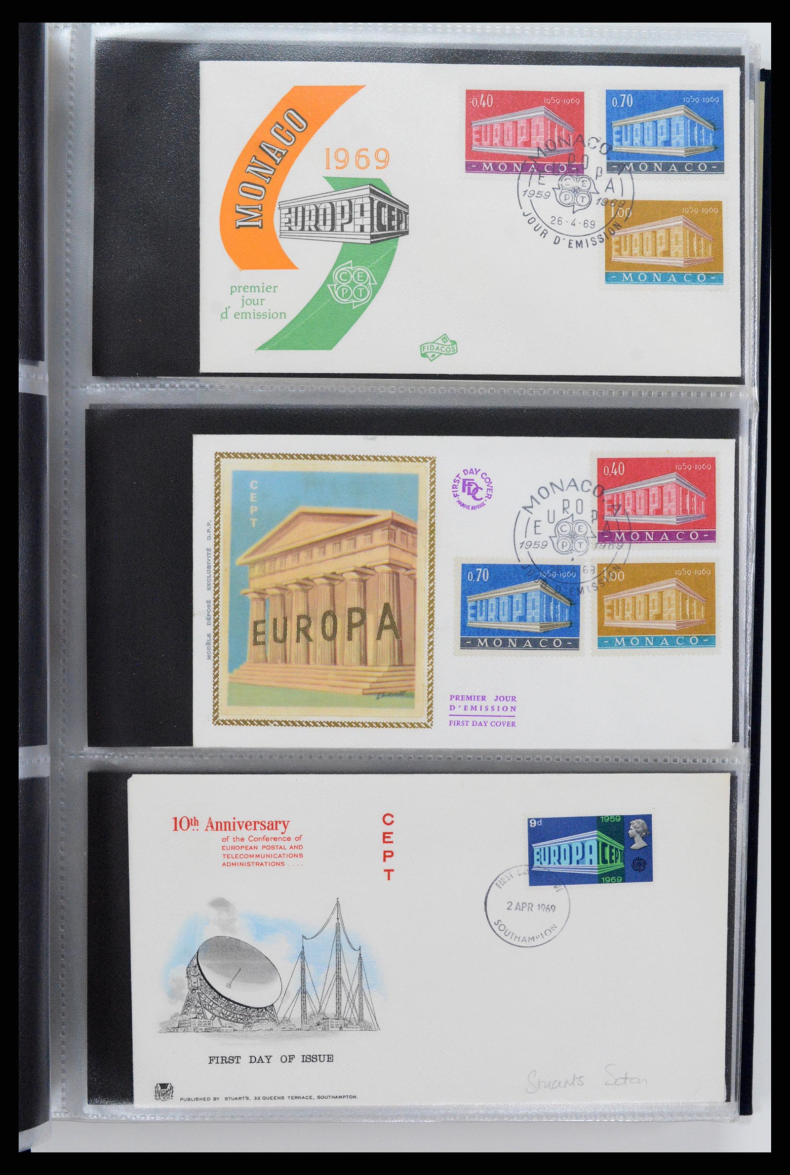37694 188 - Postzegelverzameling 37694 Europa CEPT FDC's 1956-1970.