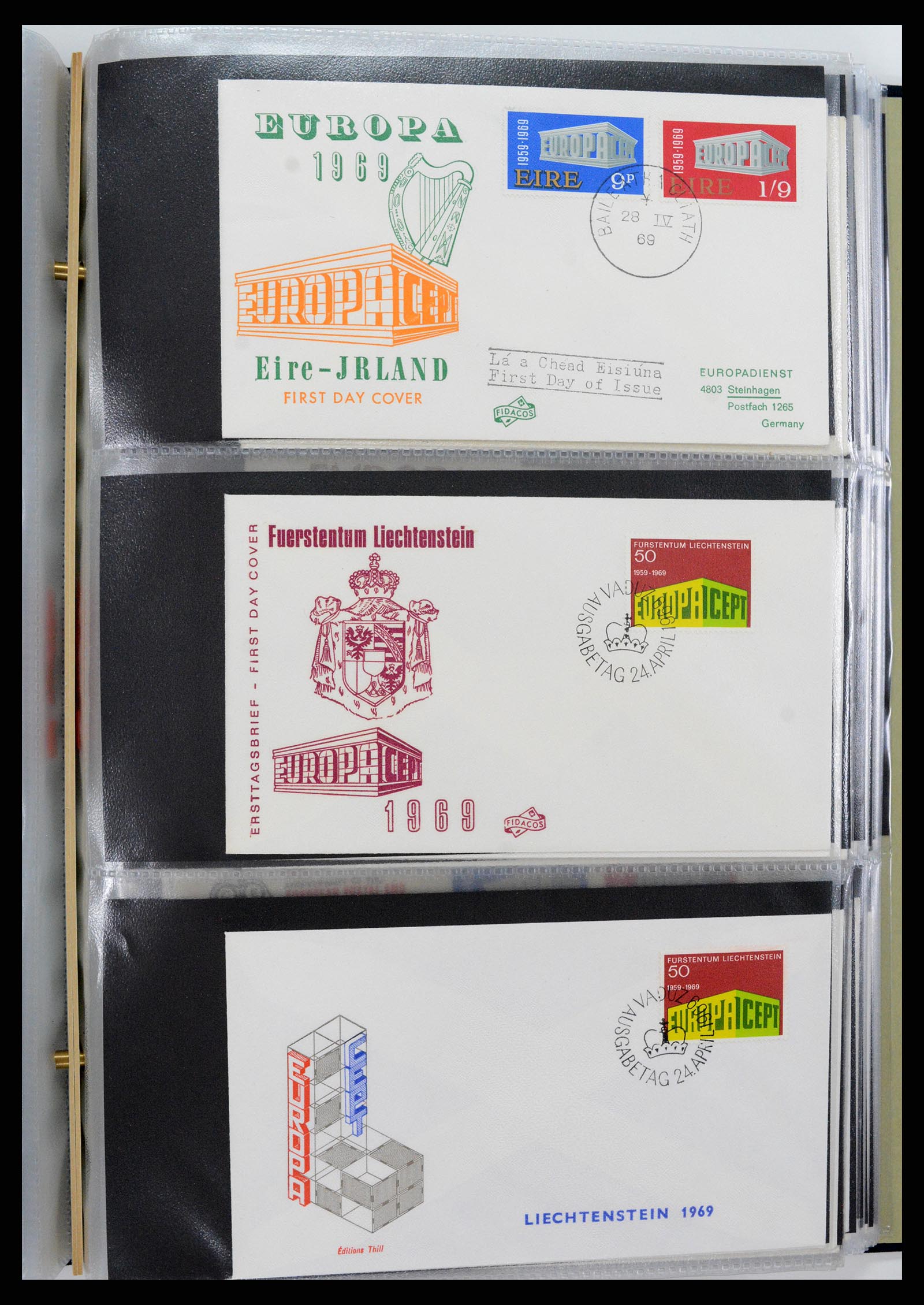 37694 194 - Postzegelverzameling 37694 Europa CEPT FDC's 1956-1970.