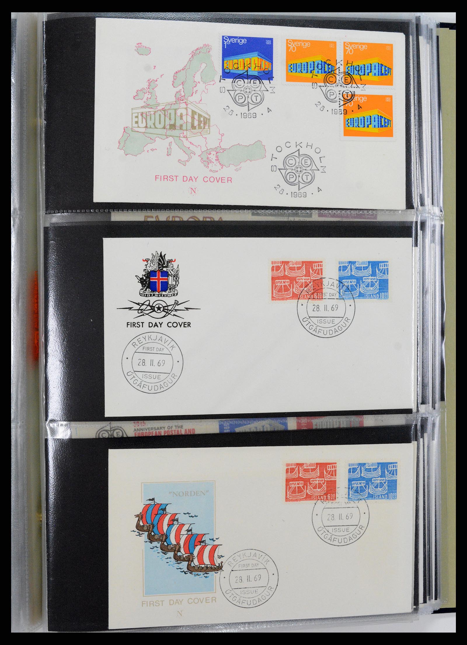 37694 198 - Postzegelverzameling 37694 Europa CEPT FDC's 1956-1970.