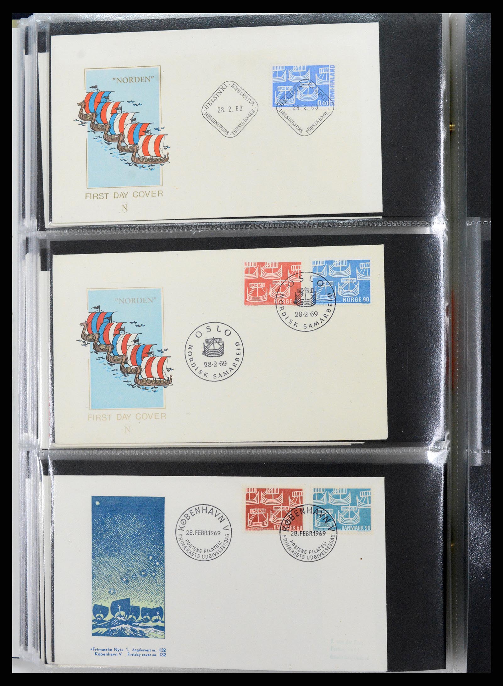 37694 201 - Postzegelverzameling 37694 Europa CEPT FDC's 1956-1970.