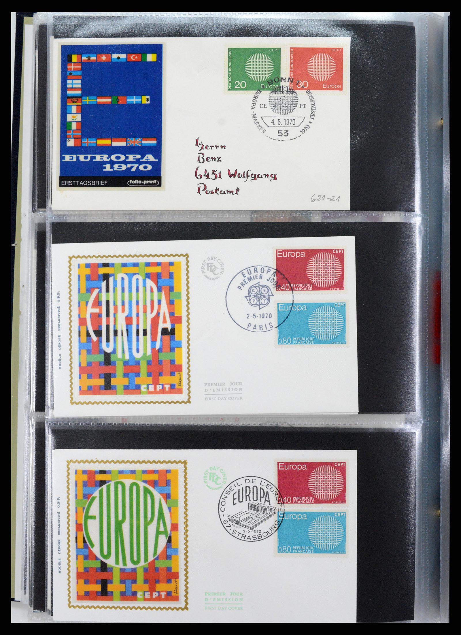 37694 209 - Postzegelverzameling 37694 Europa CEPT FDC's 1956-1970.