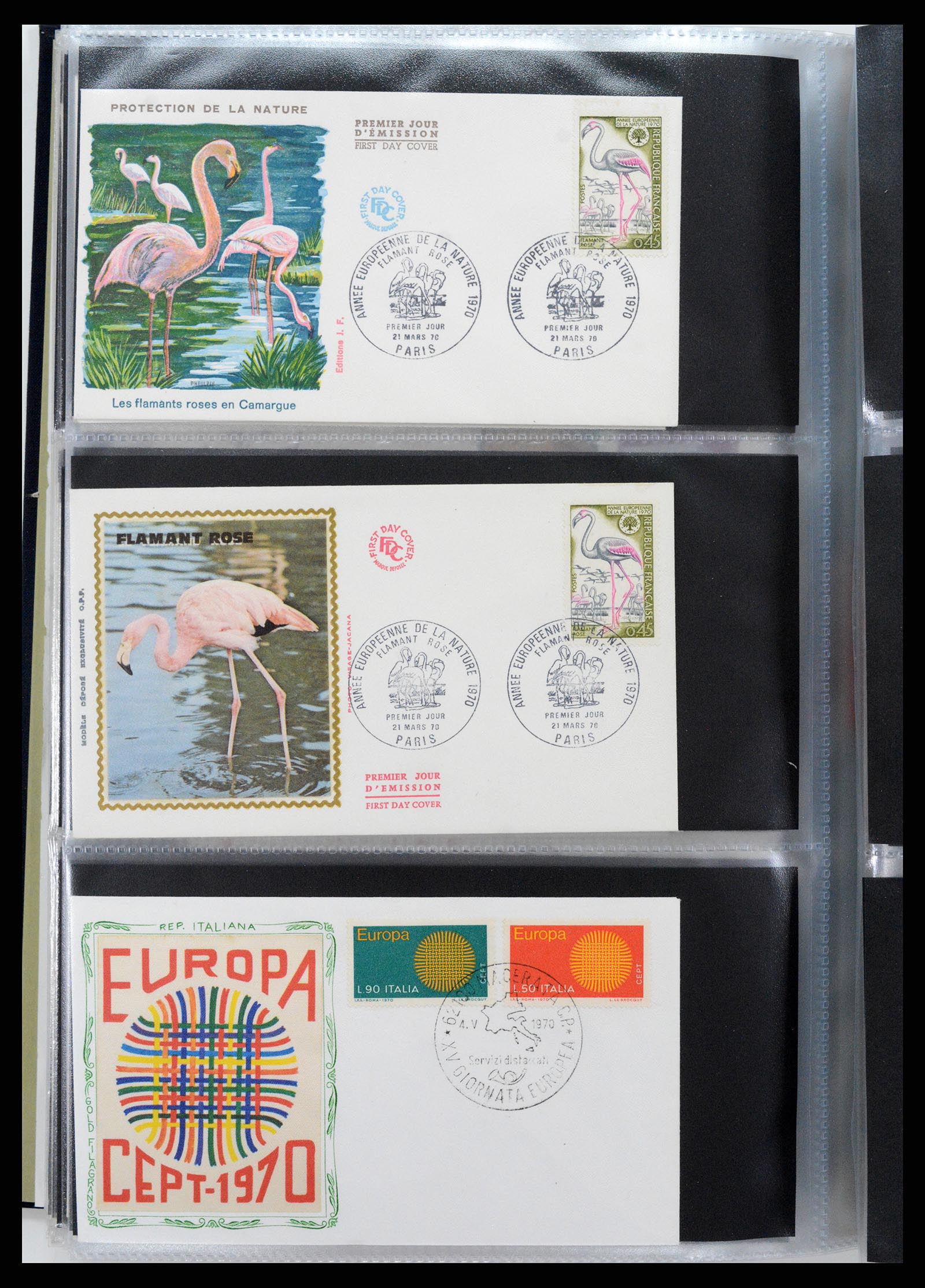37694 211 - Postzegelverzameling 37694 Europa CEPT FDC's 1956-1970.