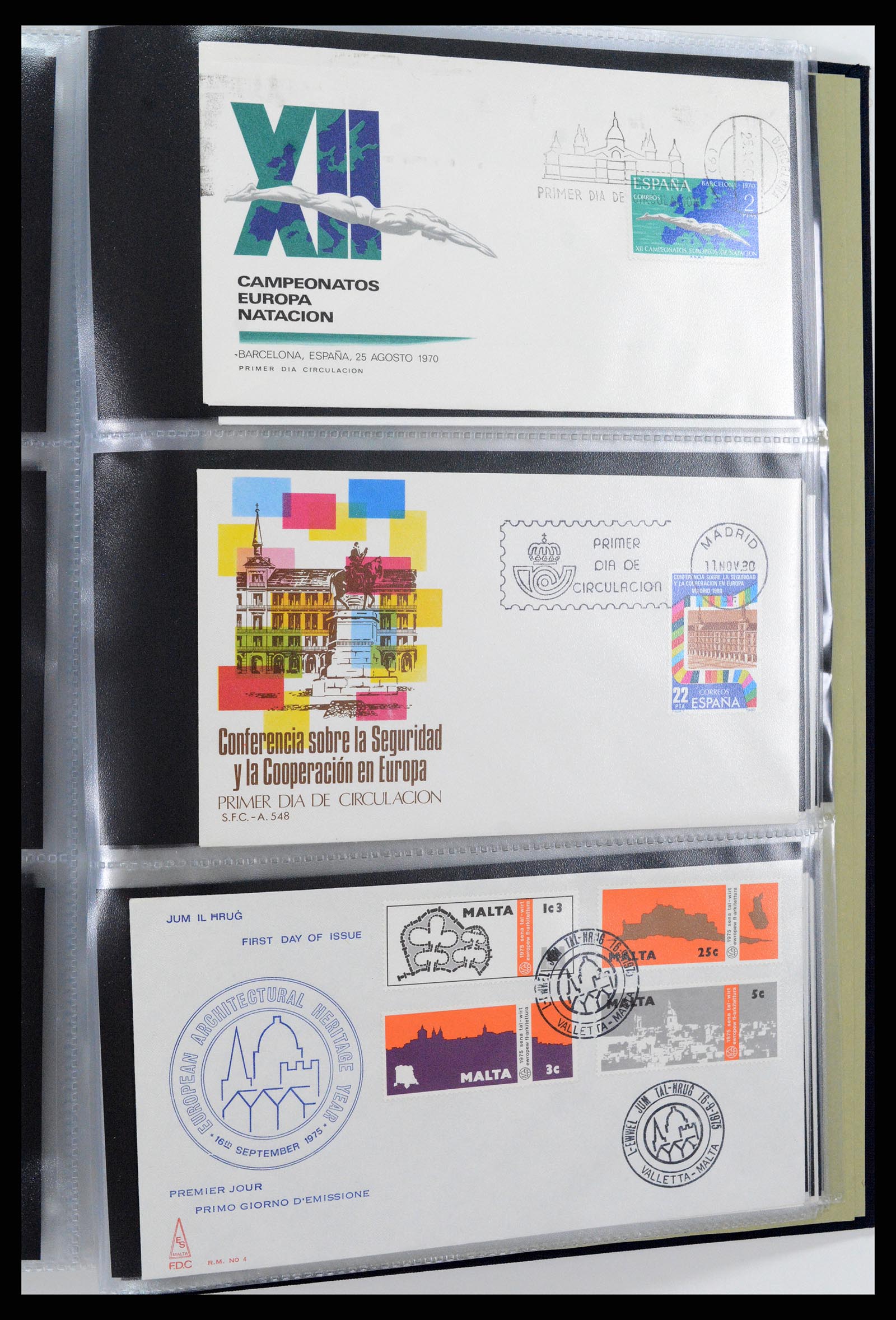 37694 216 - Postzegelverzameling 37694 Europa CEPT FDC's 1956-1970.