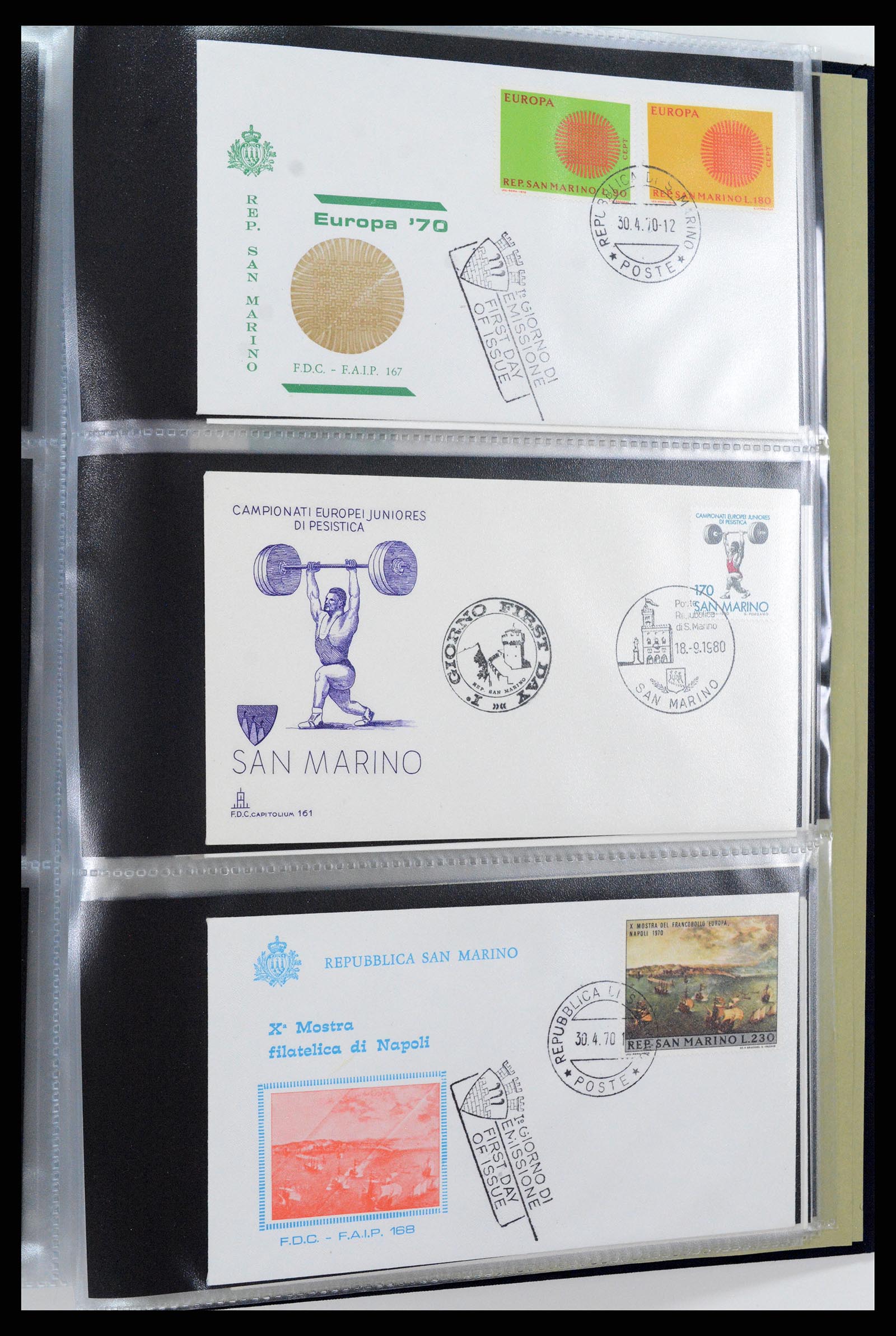 37694 218 - Postzegelverzameling 37694 Europa CEPT FDC's 1956-1970.