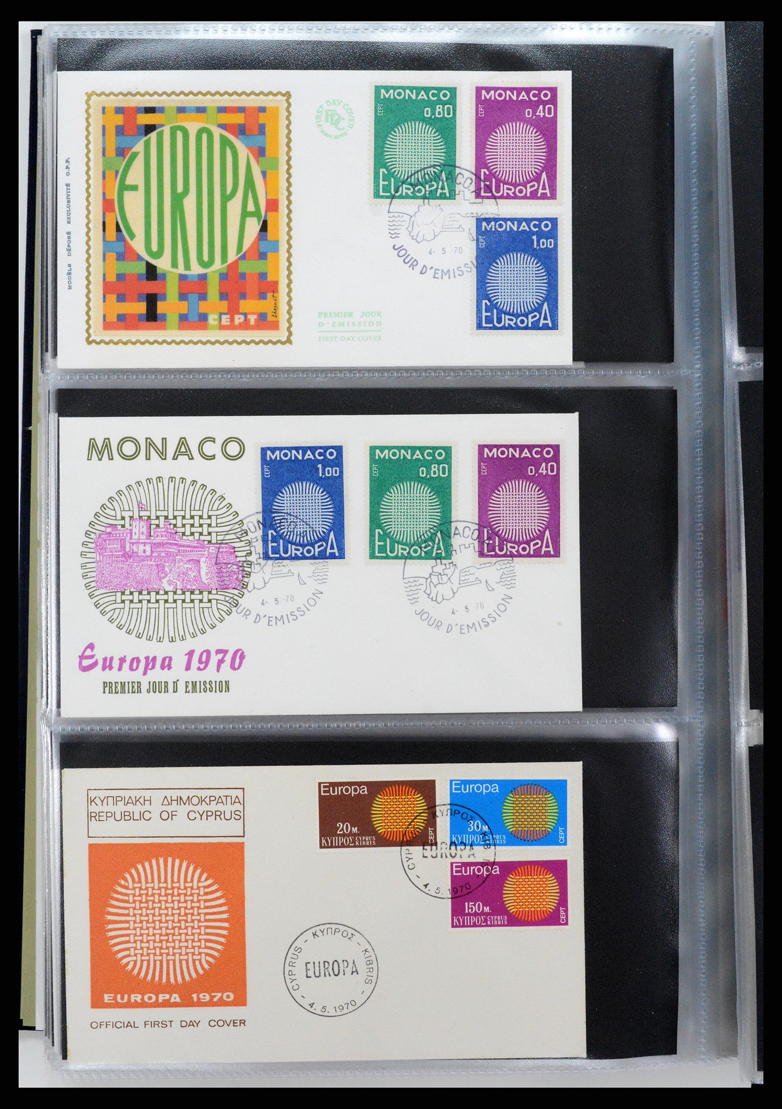 37694 219 - Postzegelverzameling 37694 Europa CEPT FDC's 1956-1970.