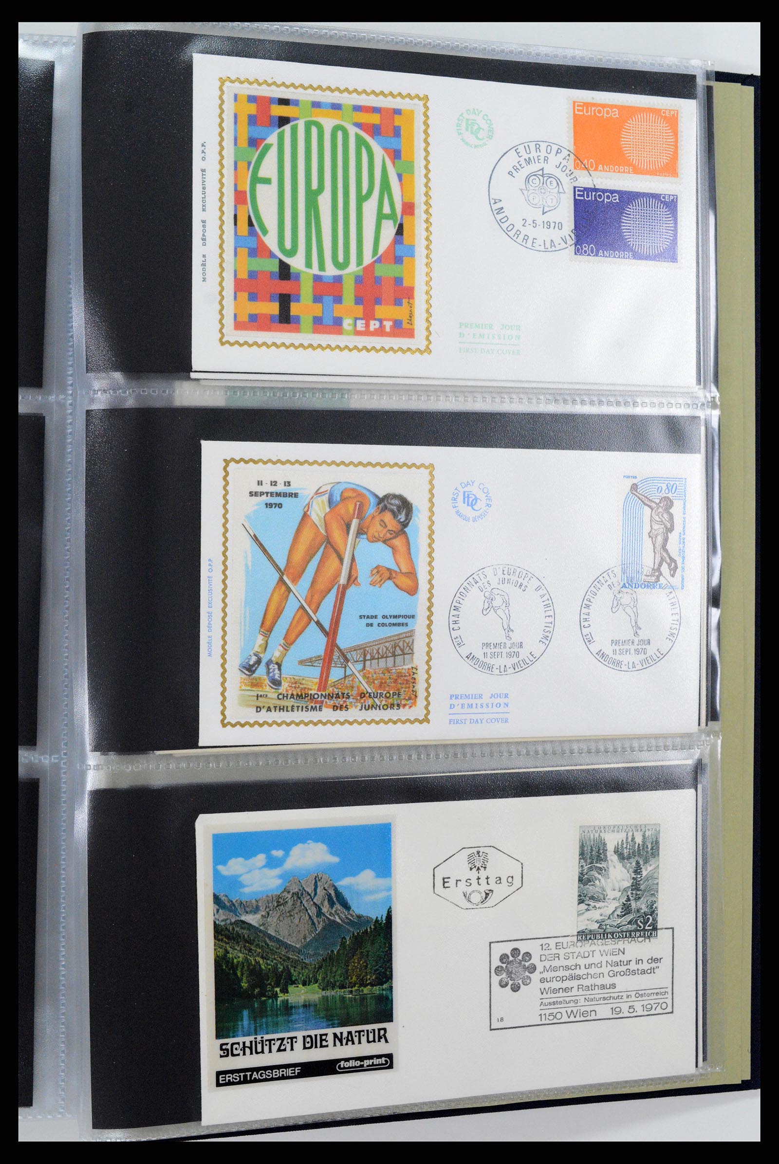37694 220 - Postzegelverzameling 37694 Europa CEPT FDC's 1956-1970.