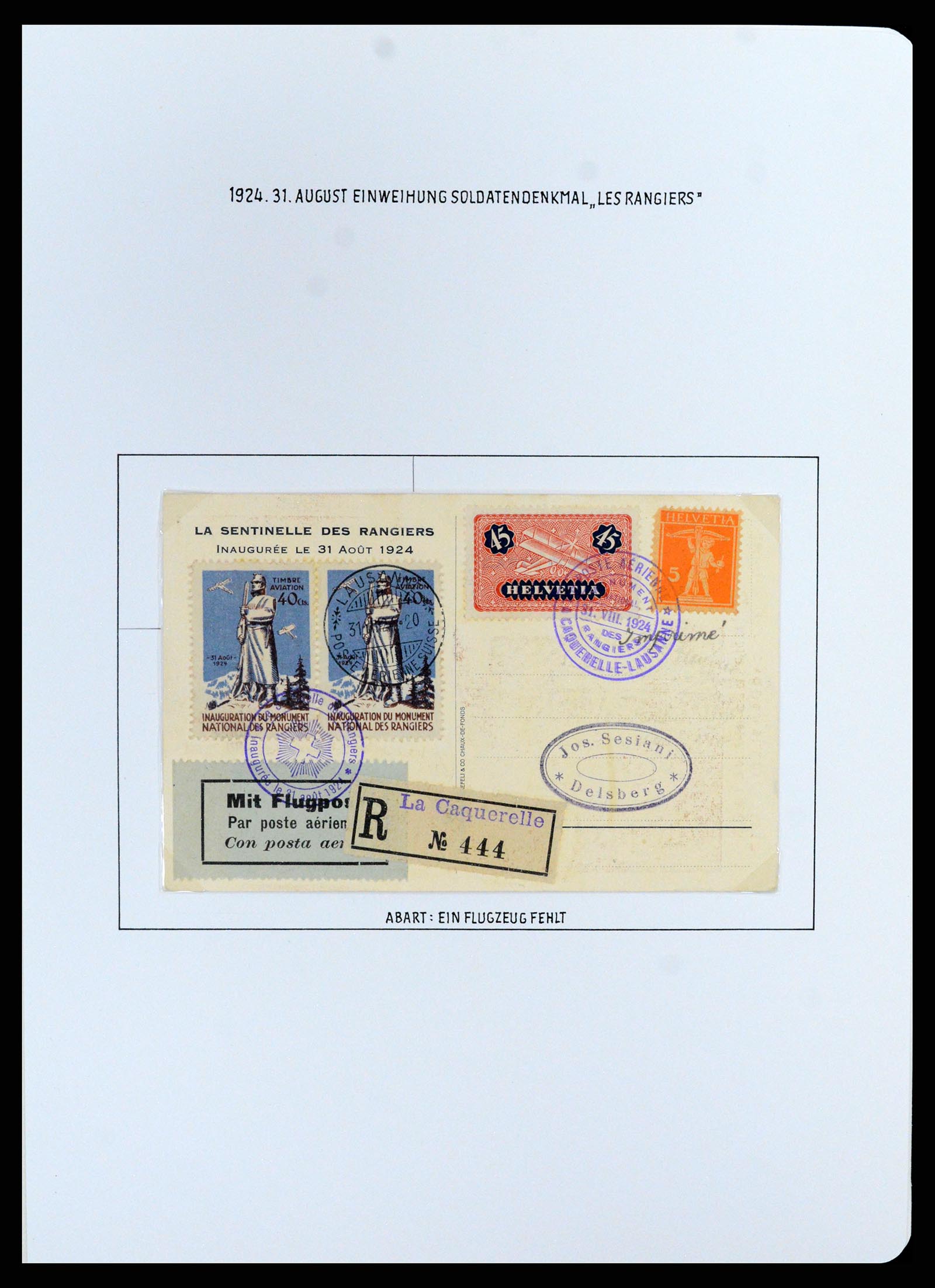 37700 042 - Stamp collection 37700 Switzerland airmail cover collection 1922-1960.