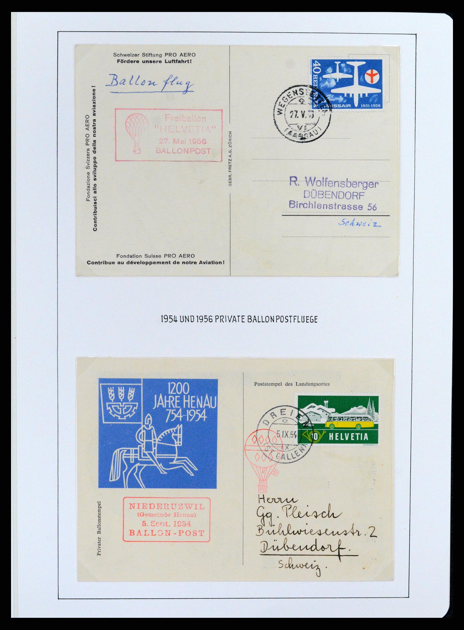 37700 842 - Stamp collection 37700 Switzerland airmail cover collection 1922-1960.