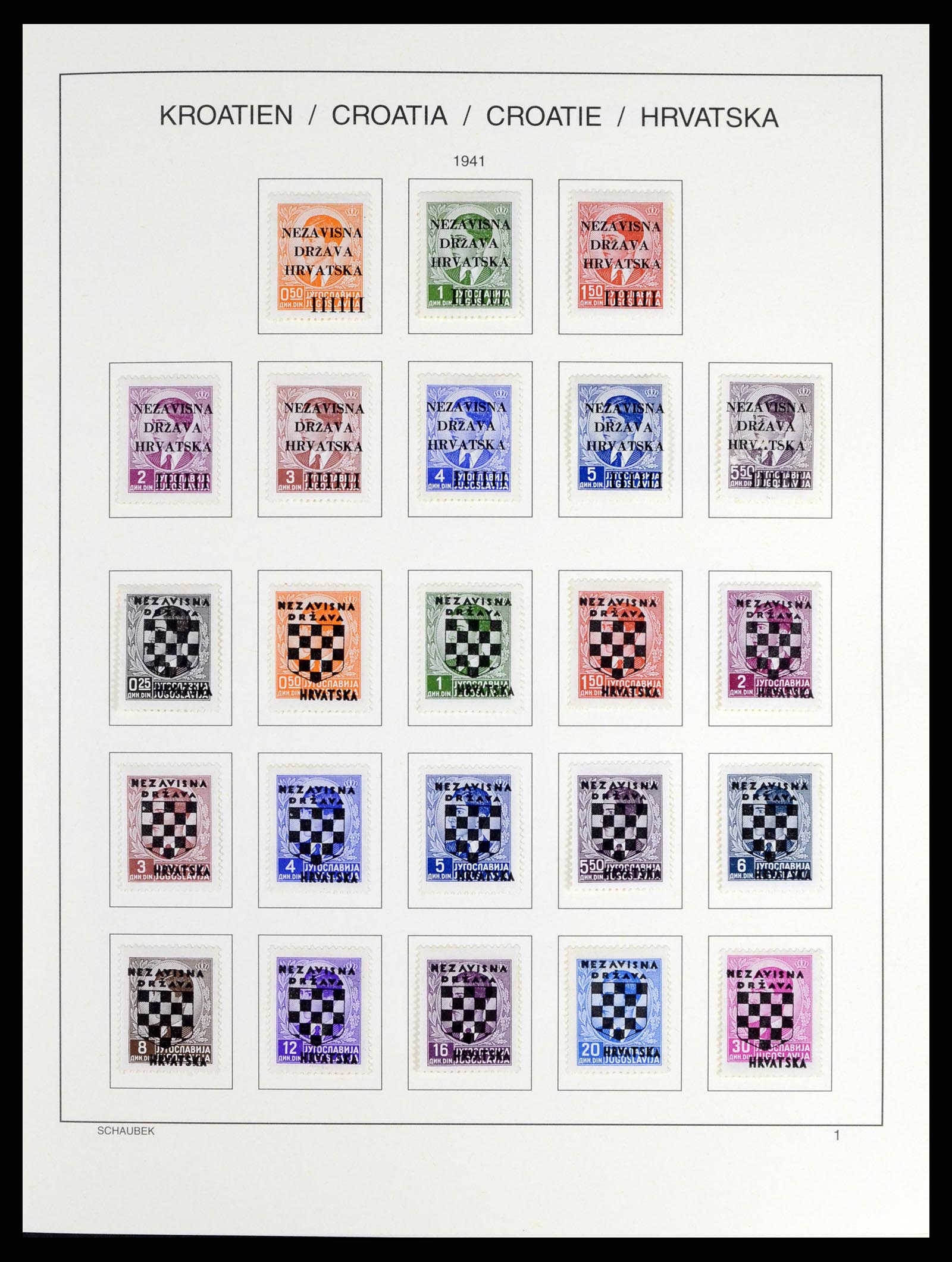 37701 001 - Postzegelverzameling 37701 Kroatië 1941-2014.