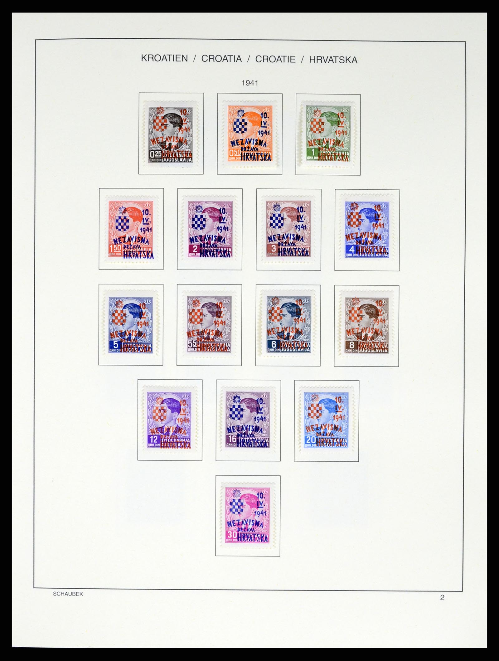 37701 003 - Postzegelverzameling 37701 Kroatië 1941-2014.