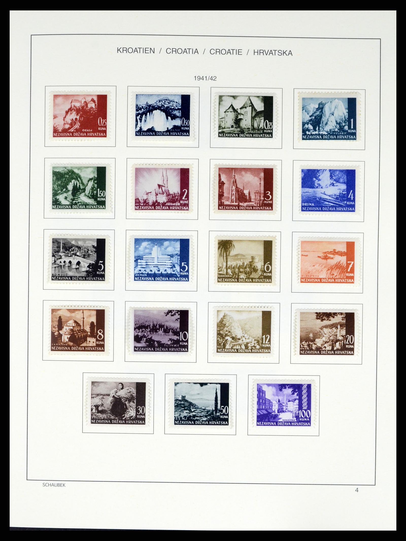 37701 005 - Postzegelverzameling 37701 Kroatië 1941-2014.