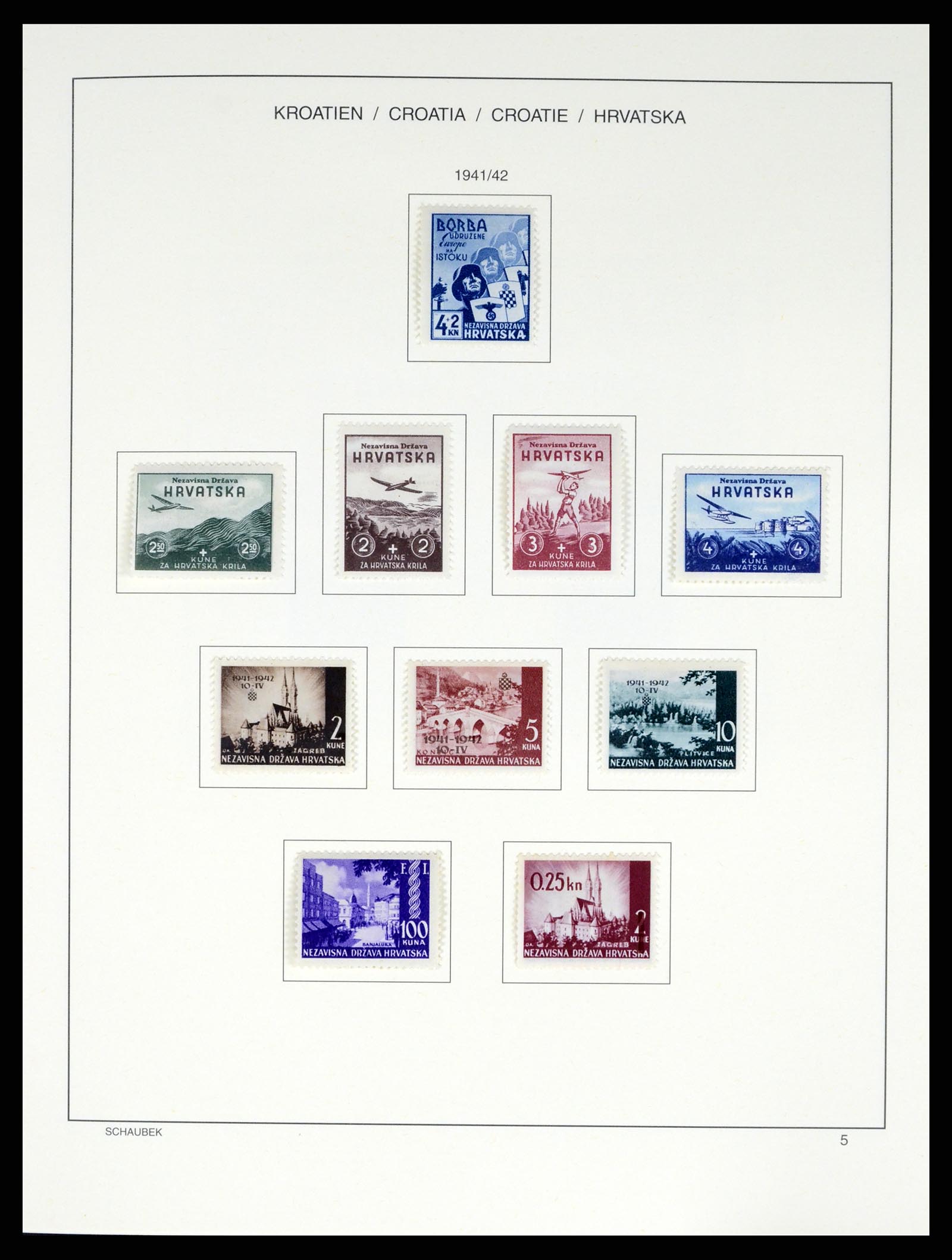 37701 006 - Postzegelverzameling 37701 Kroatië 1941-2014.
