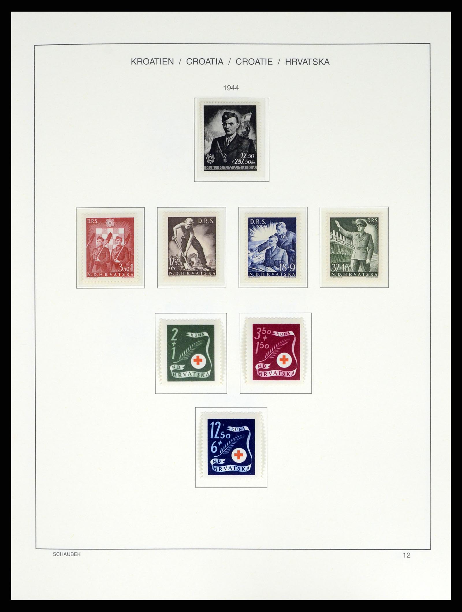 37701 019 - Postzegelverzameling 37701 Kroatië 1941-2014.