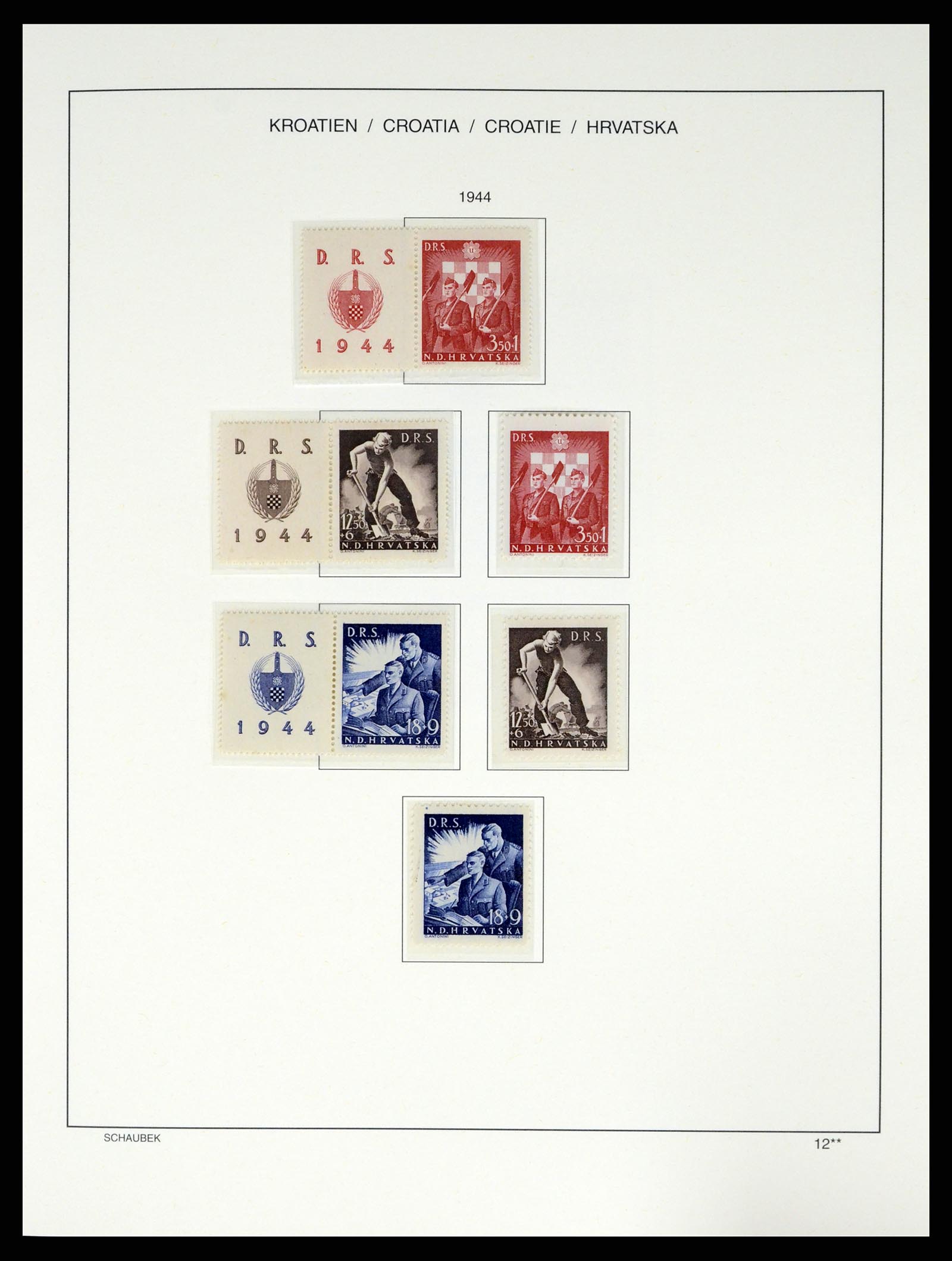 37701 020 - Postzegelverzameling 37701 Kroatië 1941-2014.