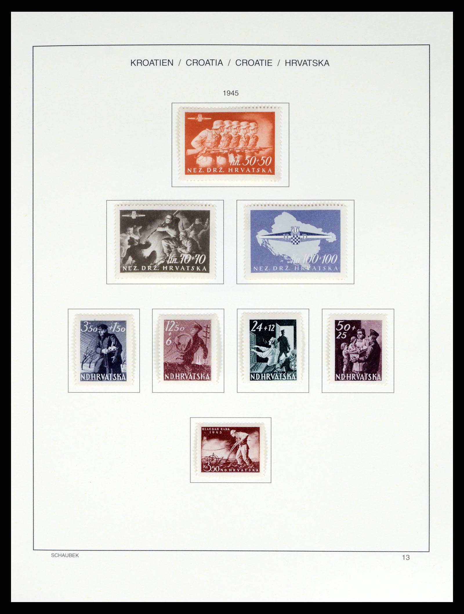 37701 023 - Postzegelverzameling 37701 Kroatië 1941-2014.
