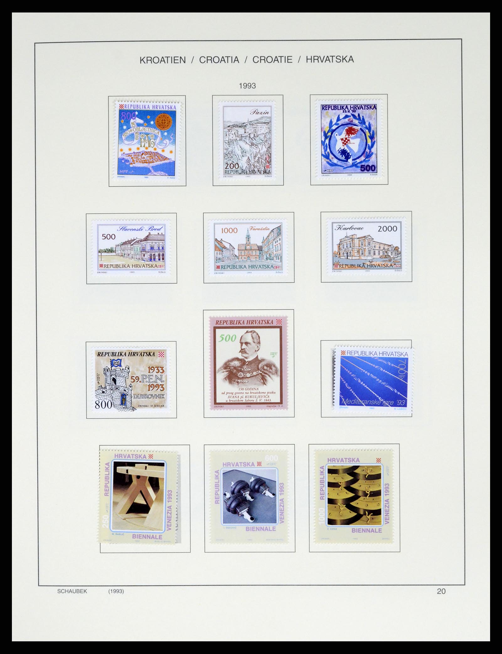 37701 031 - Postzegelverzameling 37701 Kroatië 1941-2014.