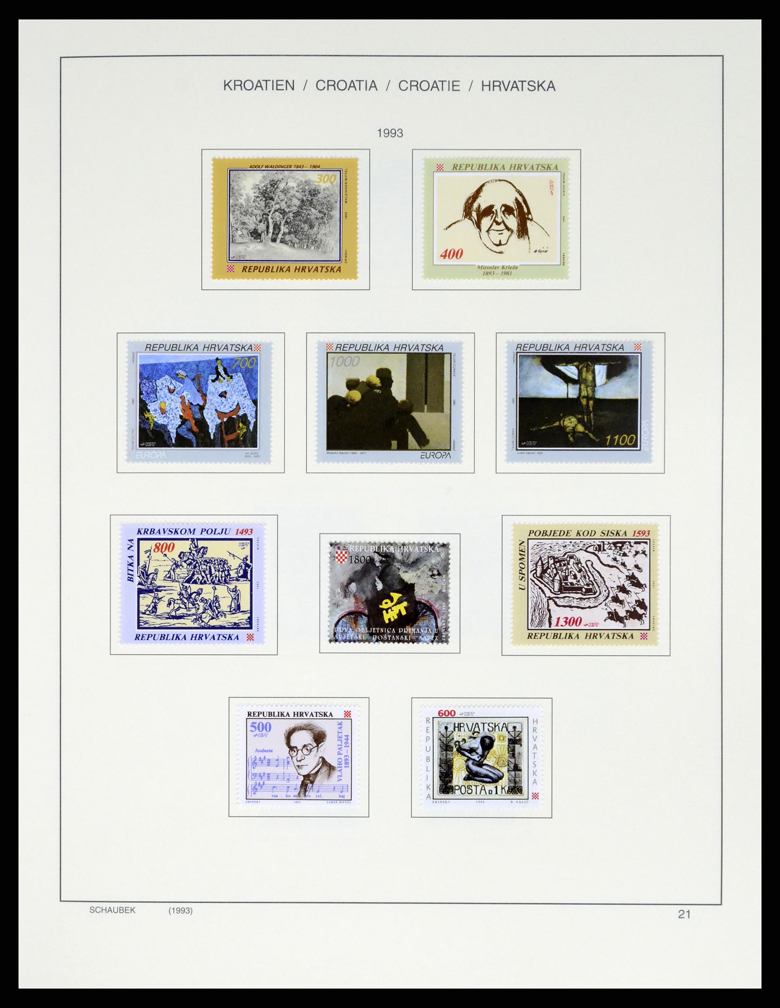 37701 032 - Postzegelverzameling 37701 Kroatië 1941-2014.