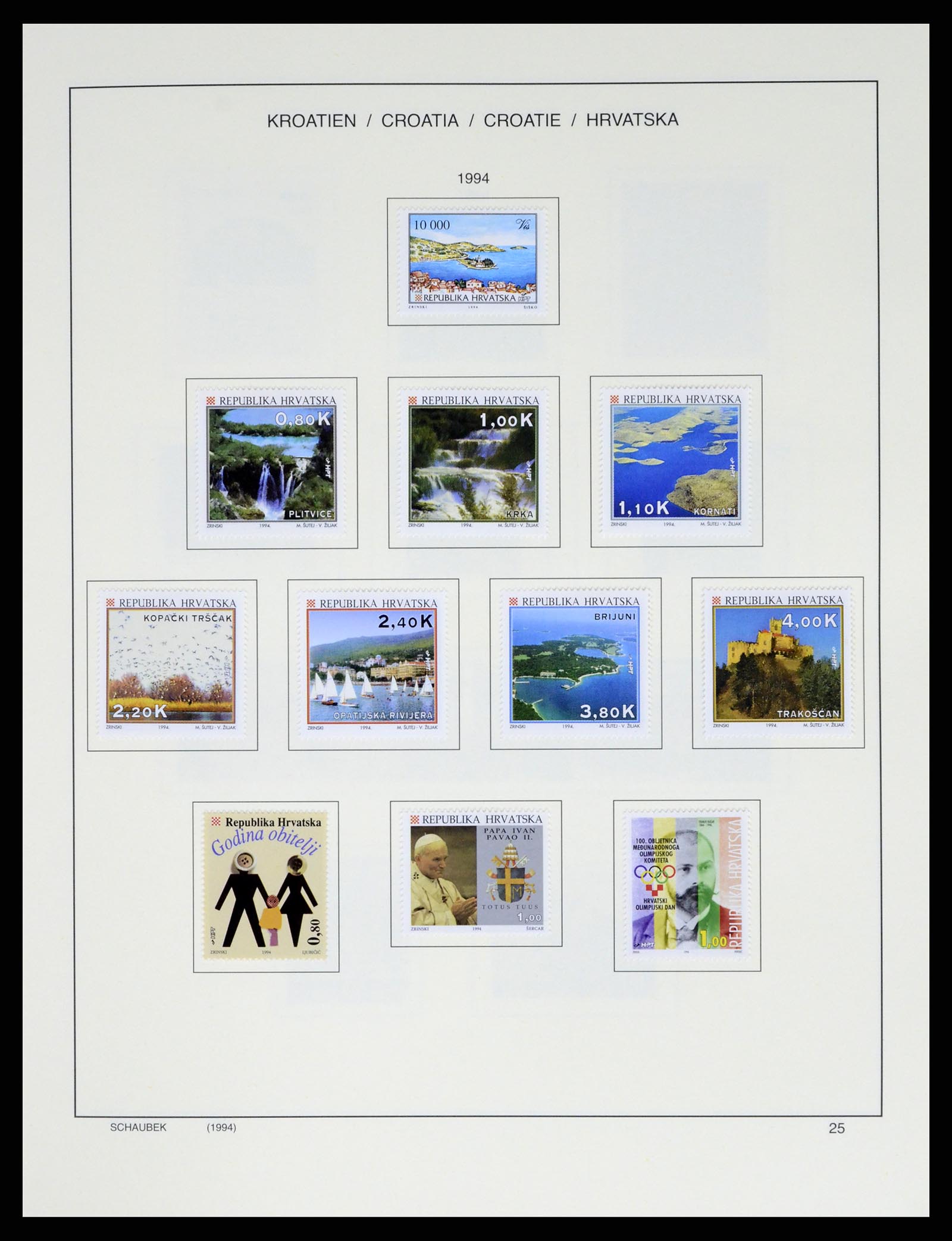 37701 037 - Postzegelverzameling 37701 Kroatië 1941-2014.