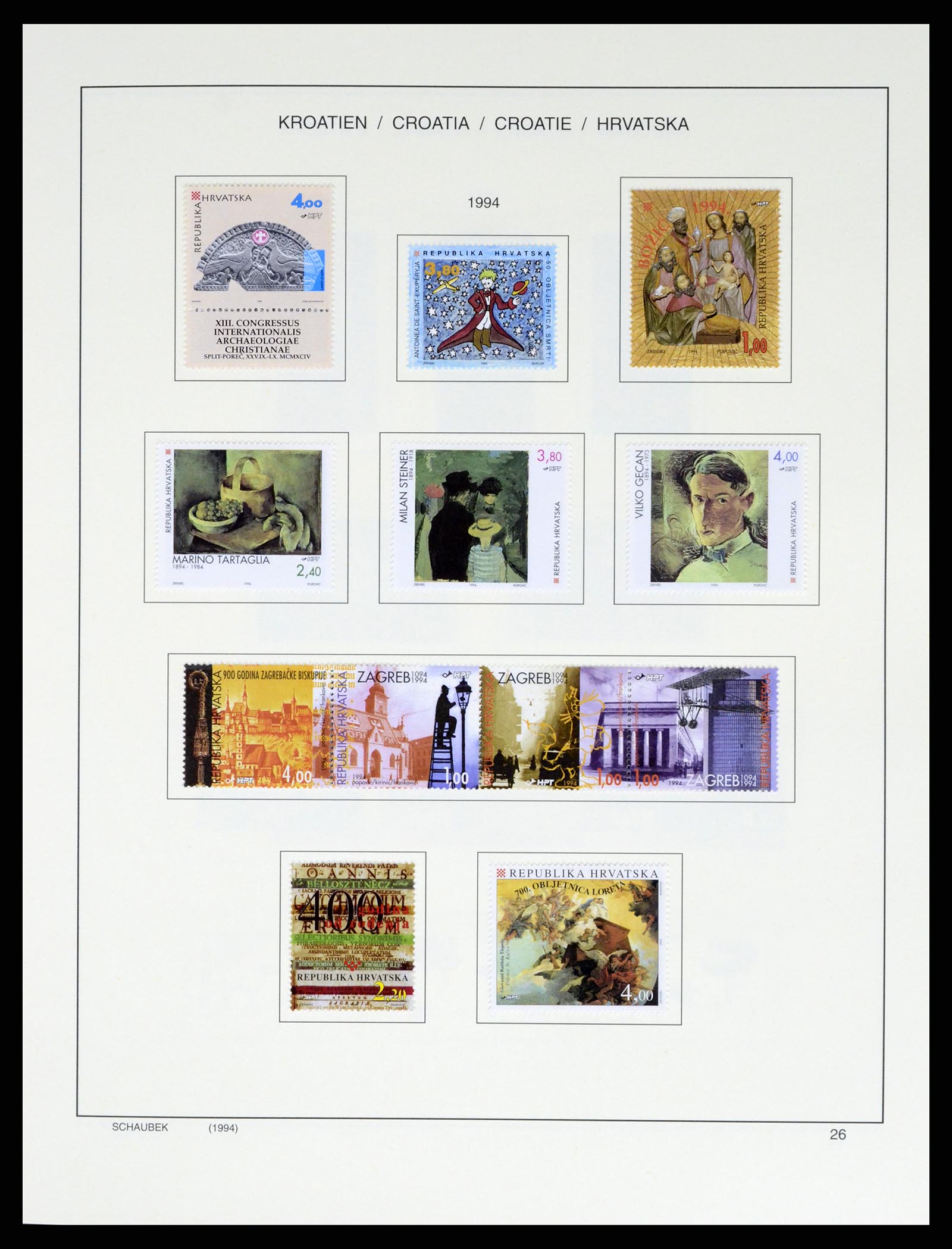 37701 038 - Postzegelverzameling 37701 Kroatië 1941-2014.