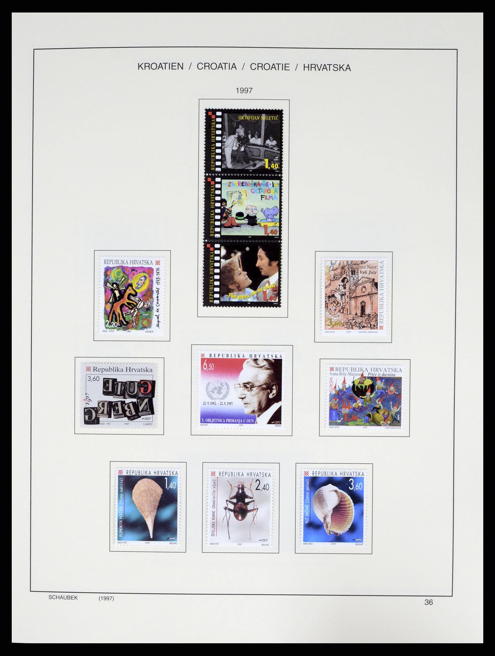 37701 050 - Postzegelverzameling 37701 Kroatië 1941-2014.