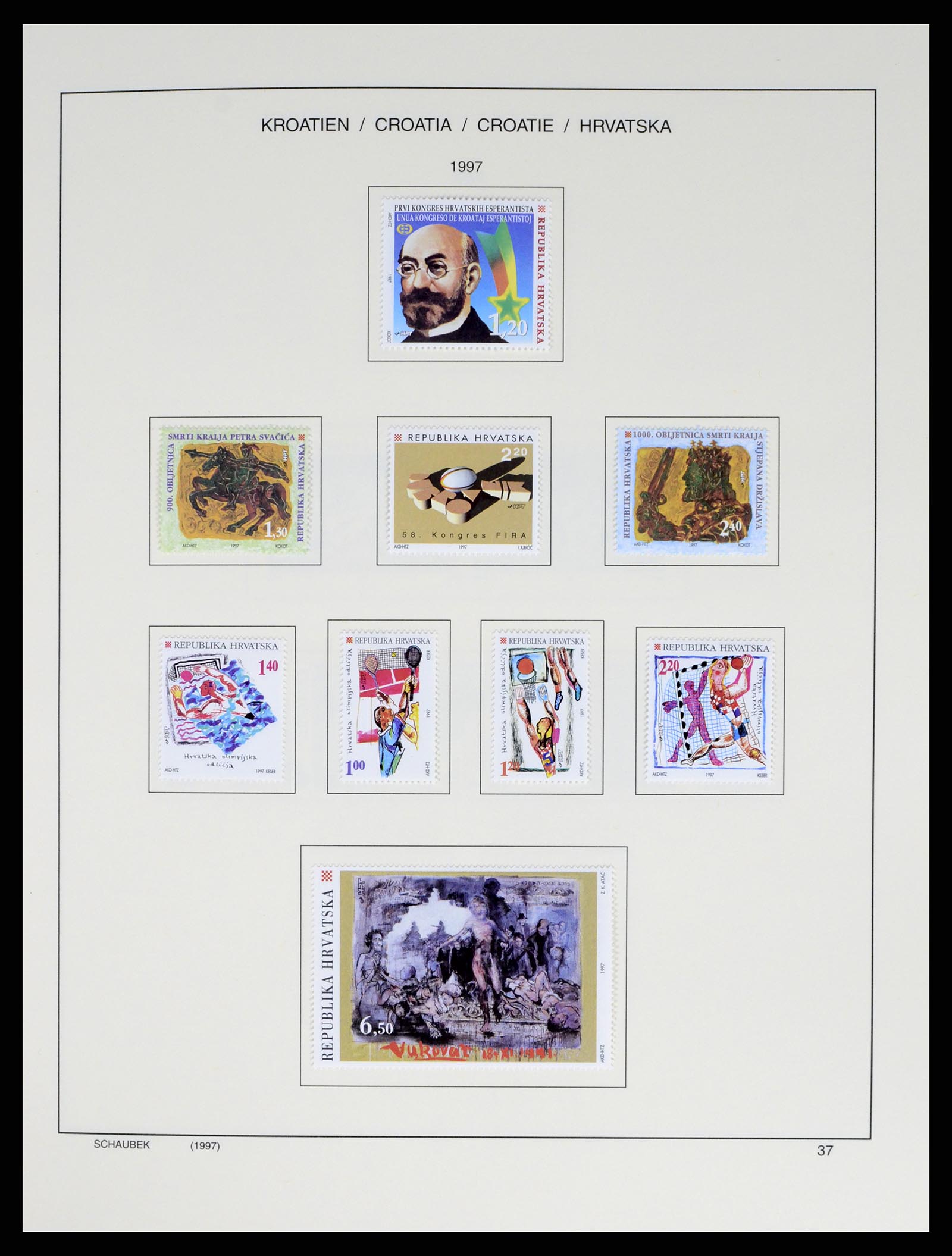 37701 051 - Postzegelverzameling 37701 Kroatië 1941-2014.