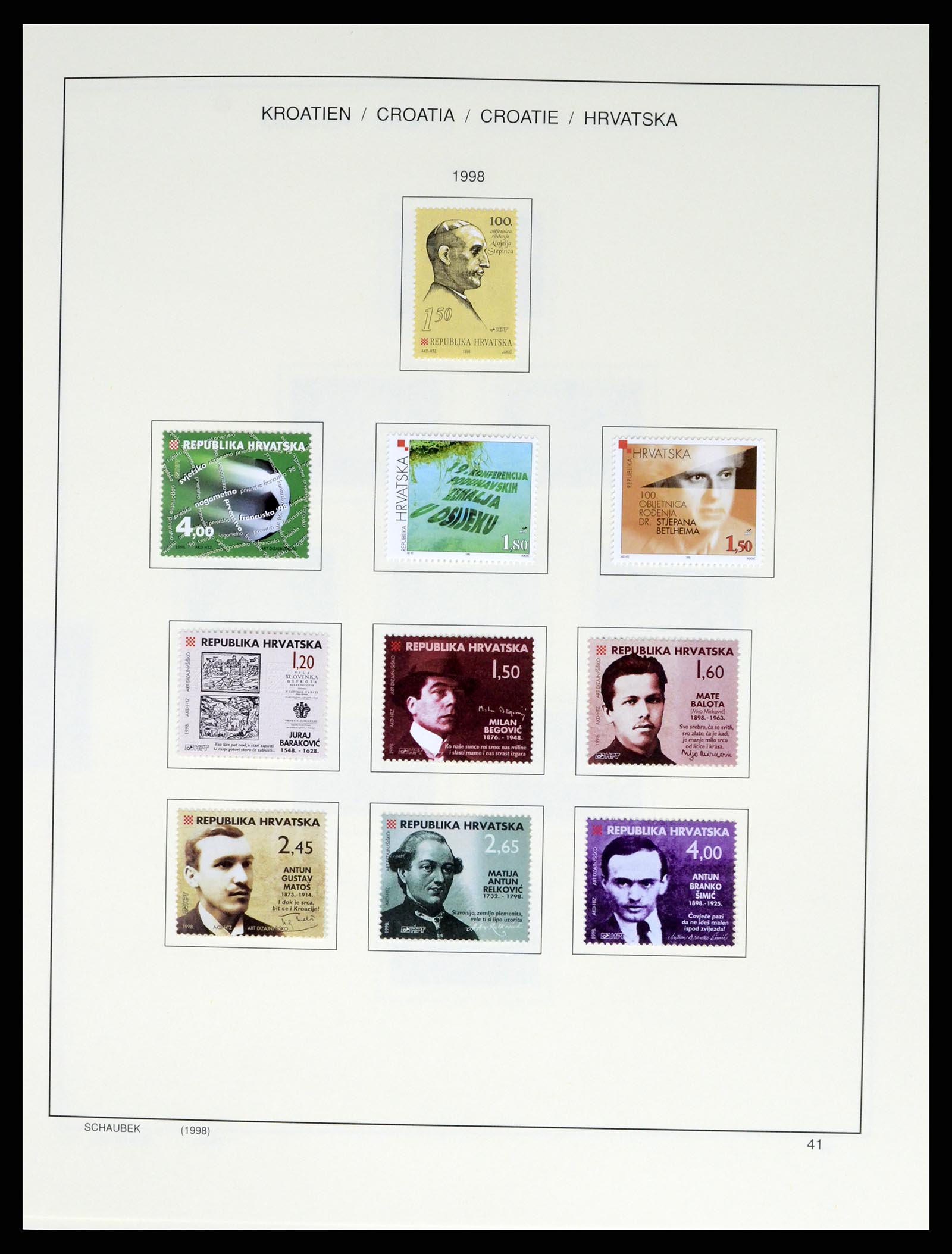 37701 056 - Postzegelverzameling 37701 Kroatië 1941-2014.