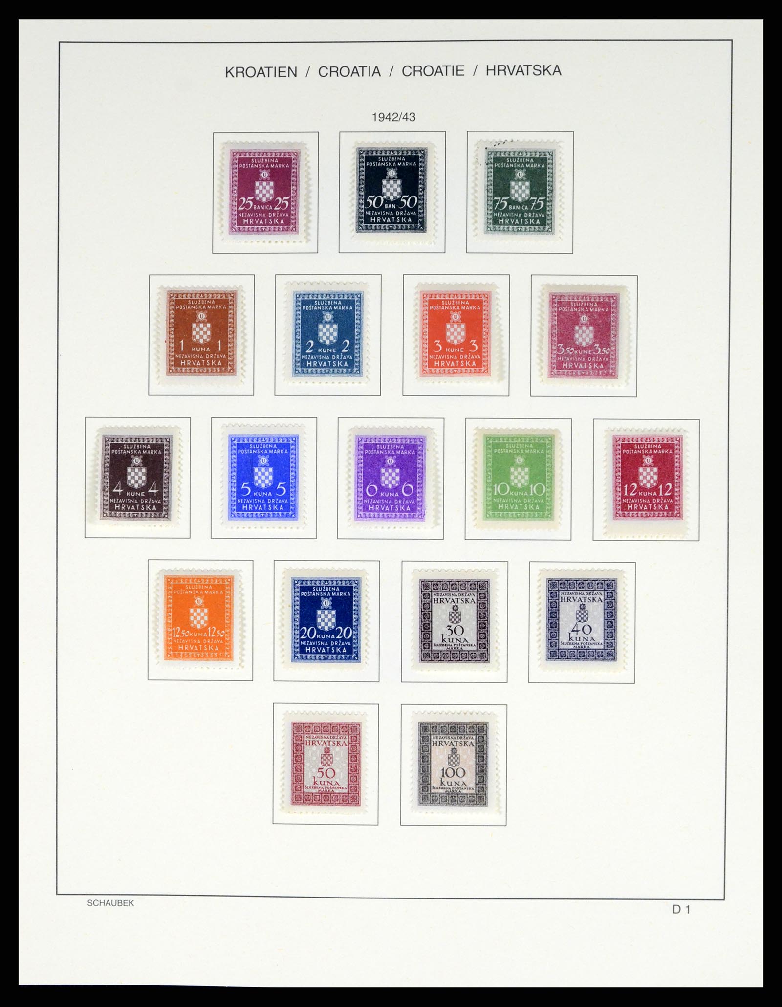 37701 152 - Postzegelverzameling 37701 Kroatië 1941-2014.
