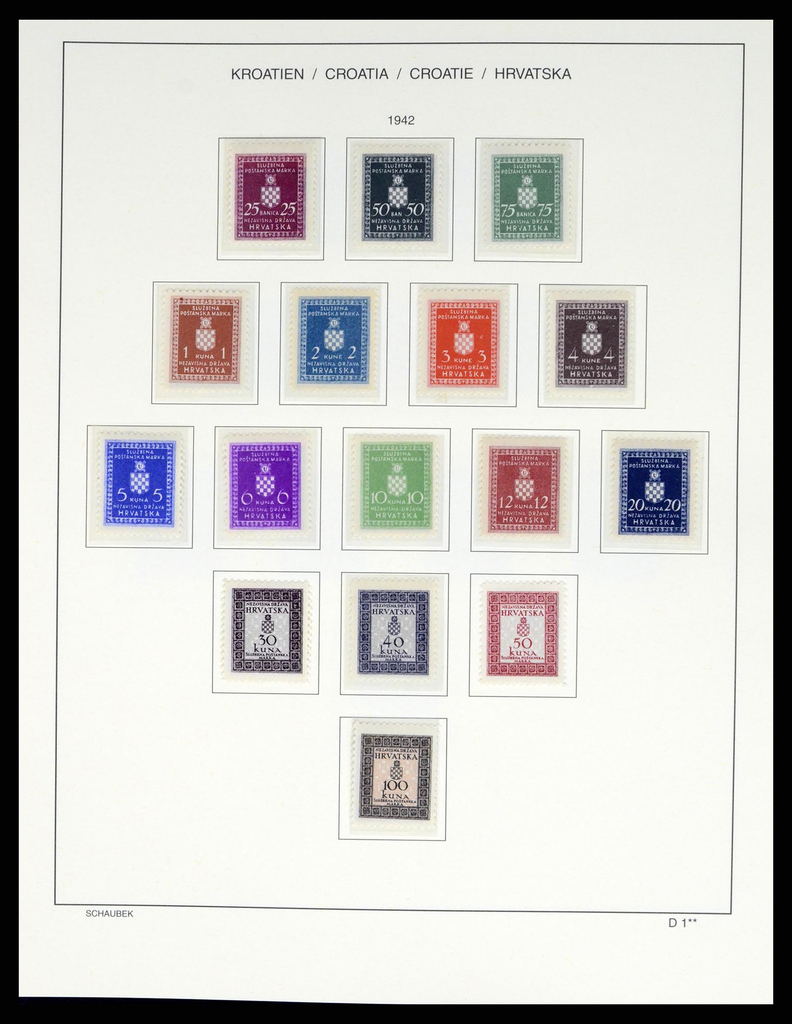 37701 154 - Postzegelverzameling 37701 Kroatië 1941-2014.