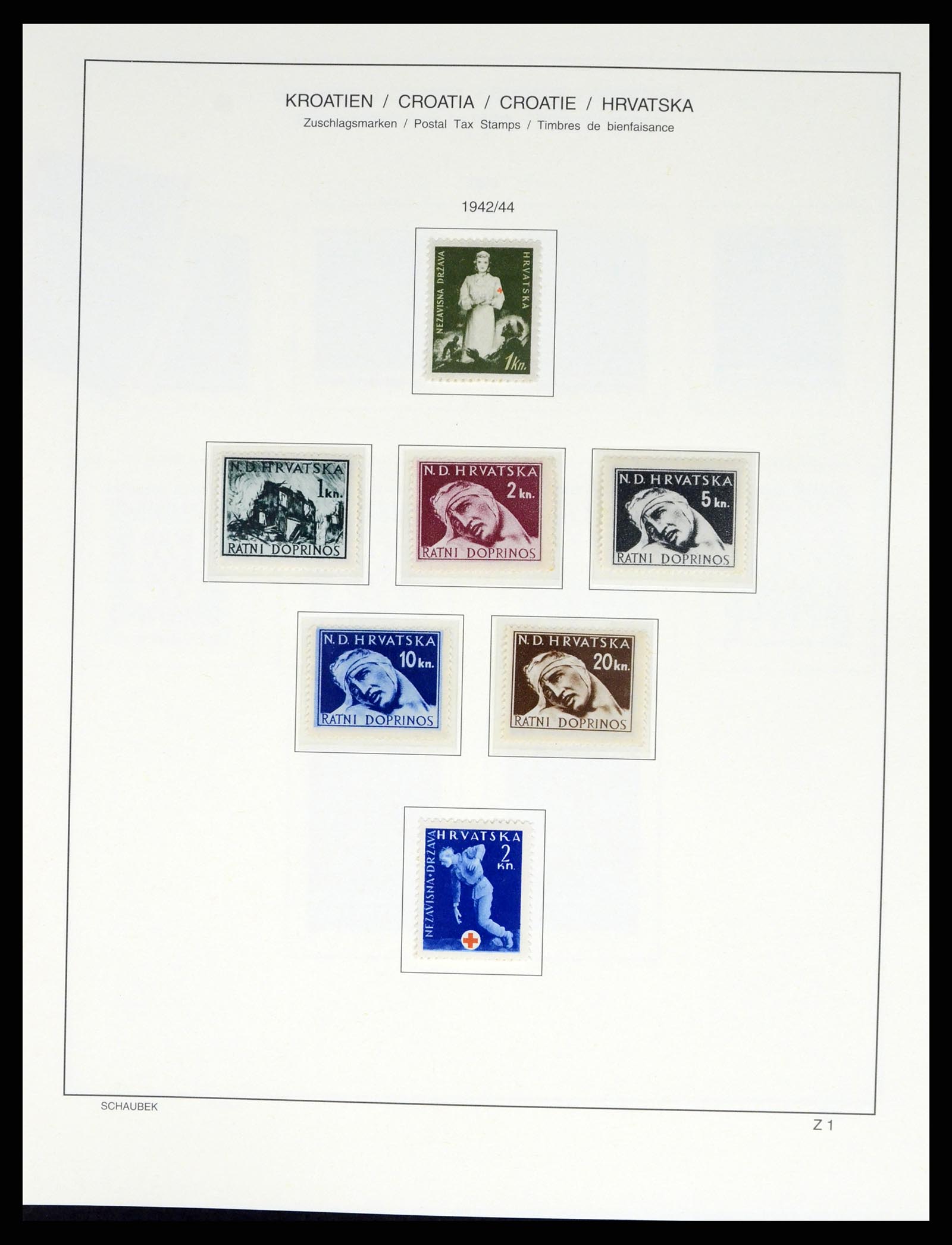37701 158 - Postzegelverzameling 37701 Kroatië 1941-2014.