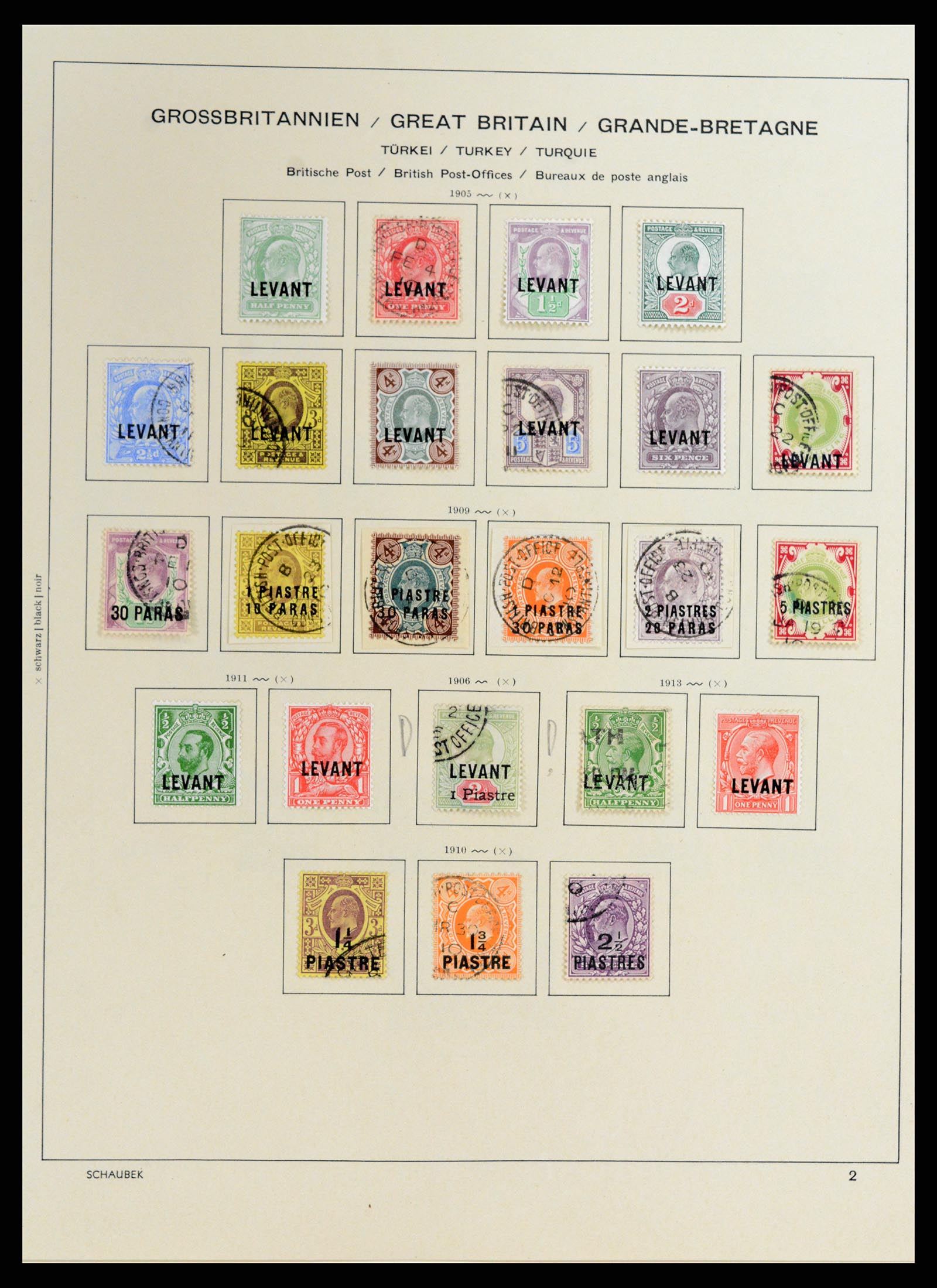 37703 002 - Postzegelverzameling 37703 Brits Levant 1885-1921.