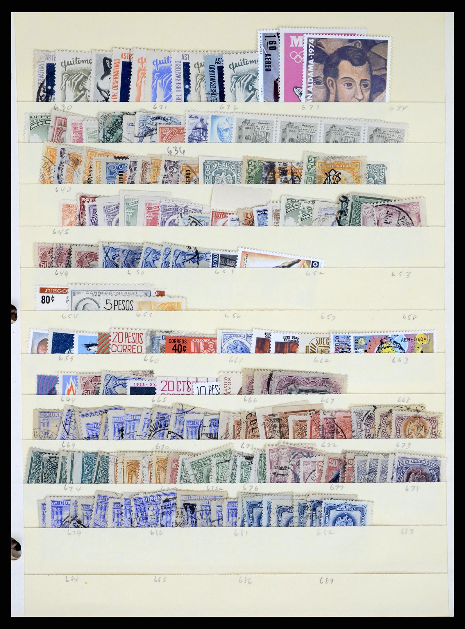 37704 0008 - Postzegelverzameling 37704 Centraal en Latijns Amerika 1855-2005.