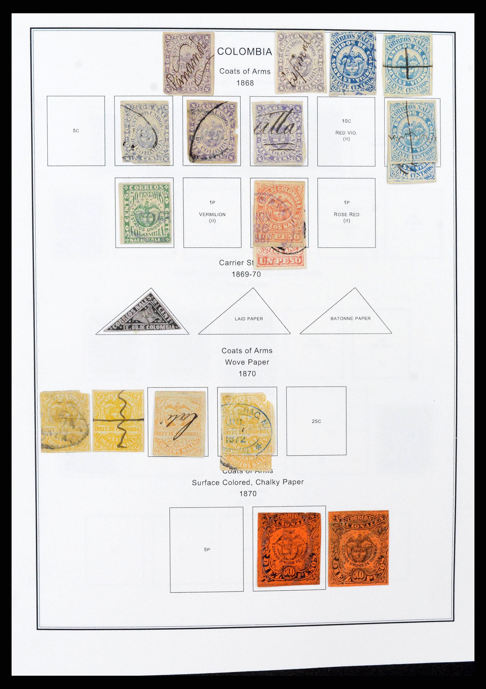 37706 0010 - Postzegelverzameling 37706 Zuid Amerika 1858-1993.
