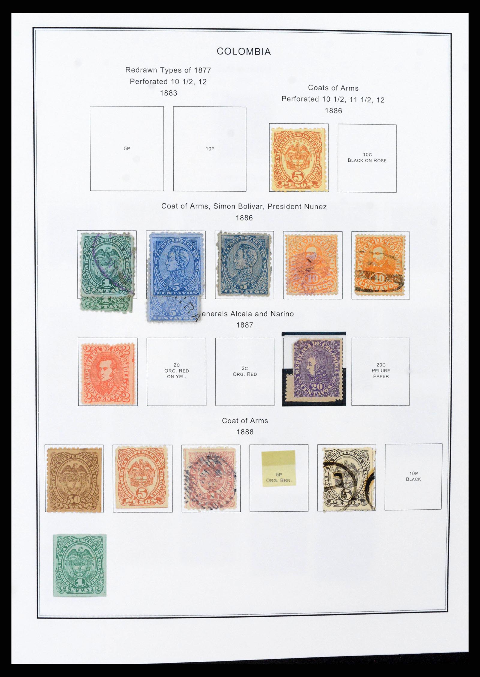 37706 0014 - Stamp collection 37706 South America 1858-1993.