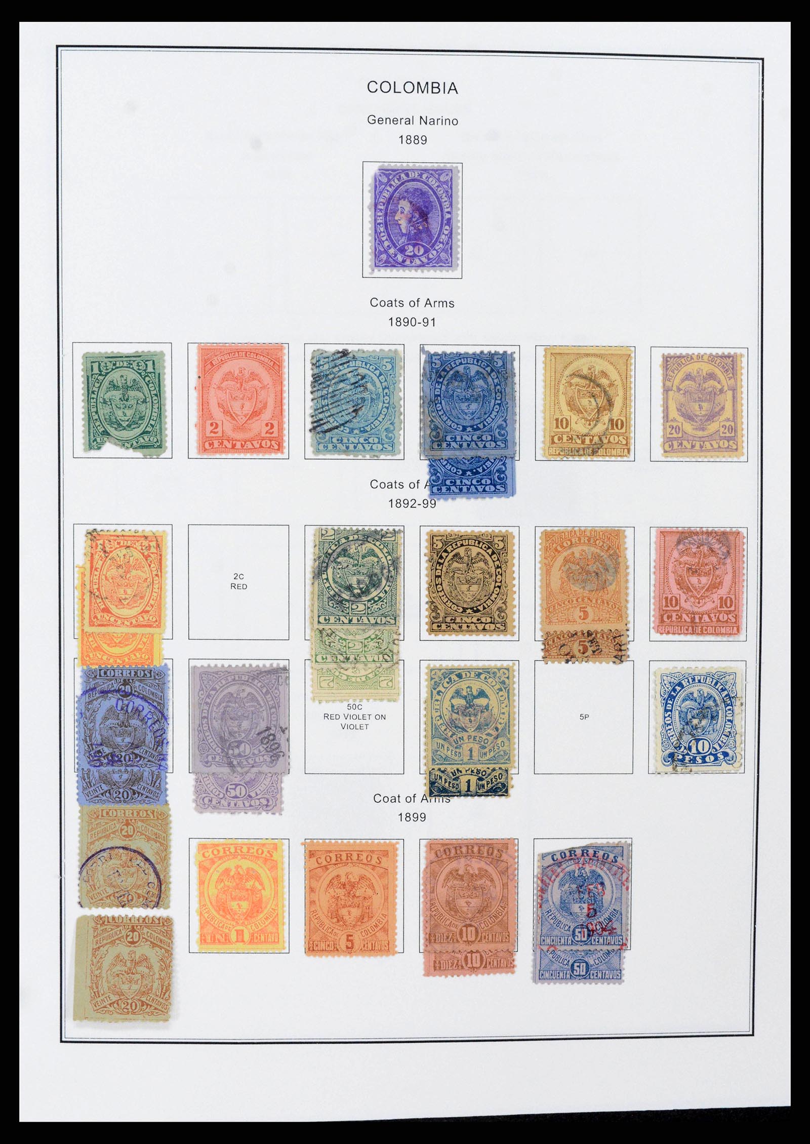 37706 0015 - Stamp collection 37706 South America 1858-1993.