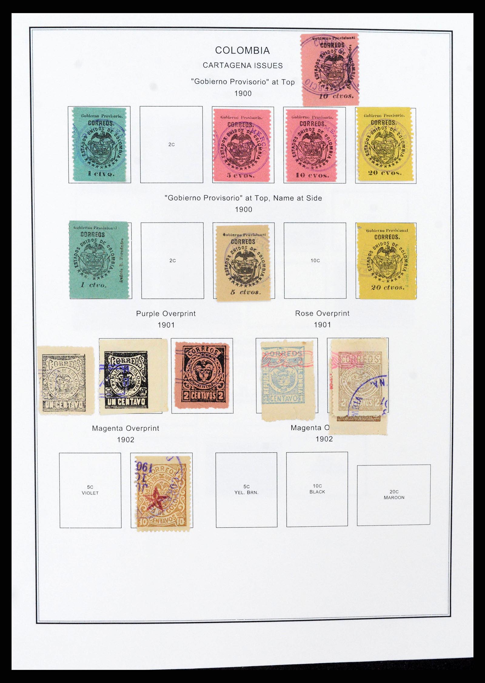 37706 0017 - Postzegelverzameling 37706 Zuid Amerika 1858-1993.