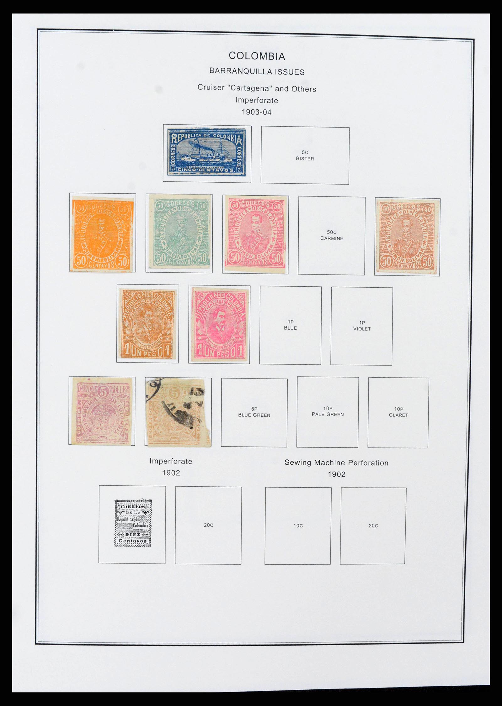 37706 0020 - Stamp collection 37706 South America 1858-1993.