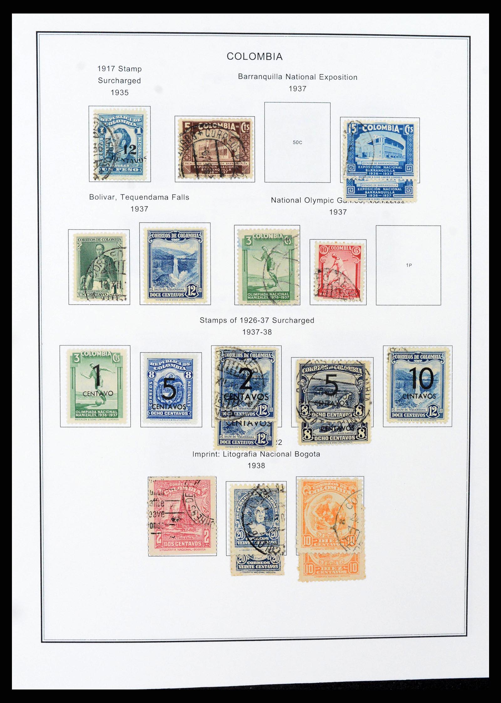 37706 0032 - Stamp collection 37706 South America 1858-1993.