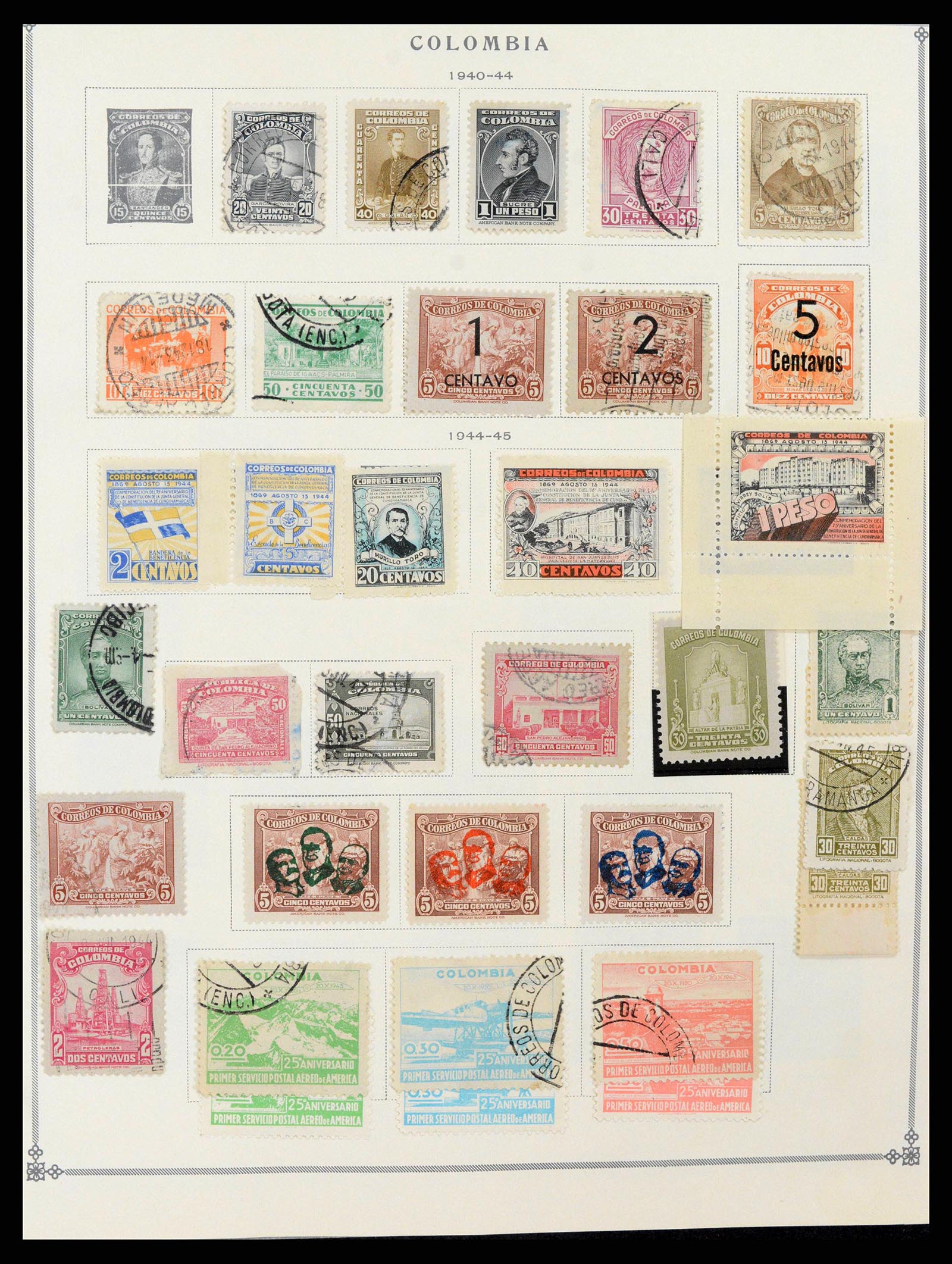 37706 0036 - Stamp collection 37706 South America 1858-1993.