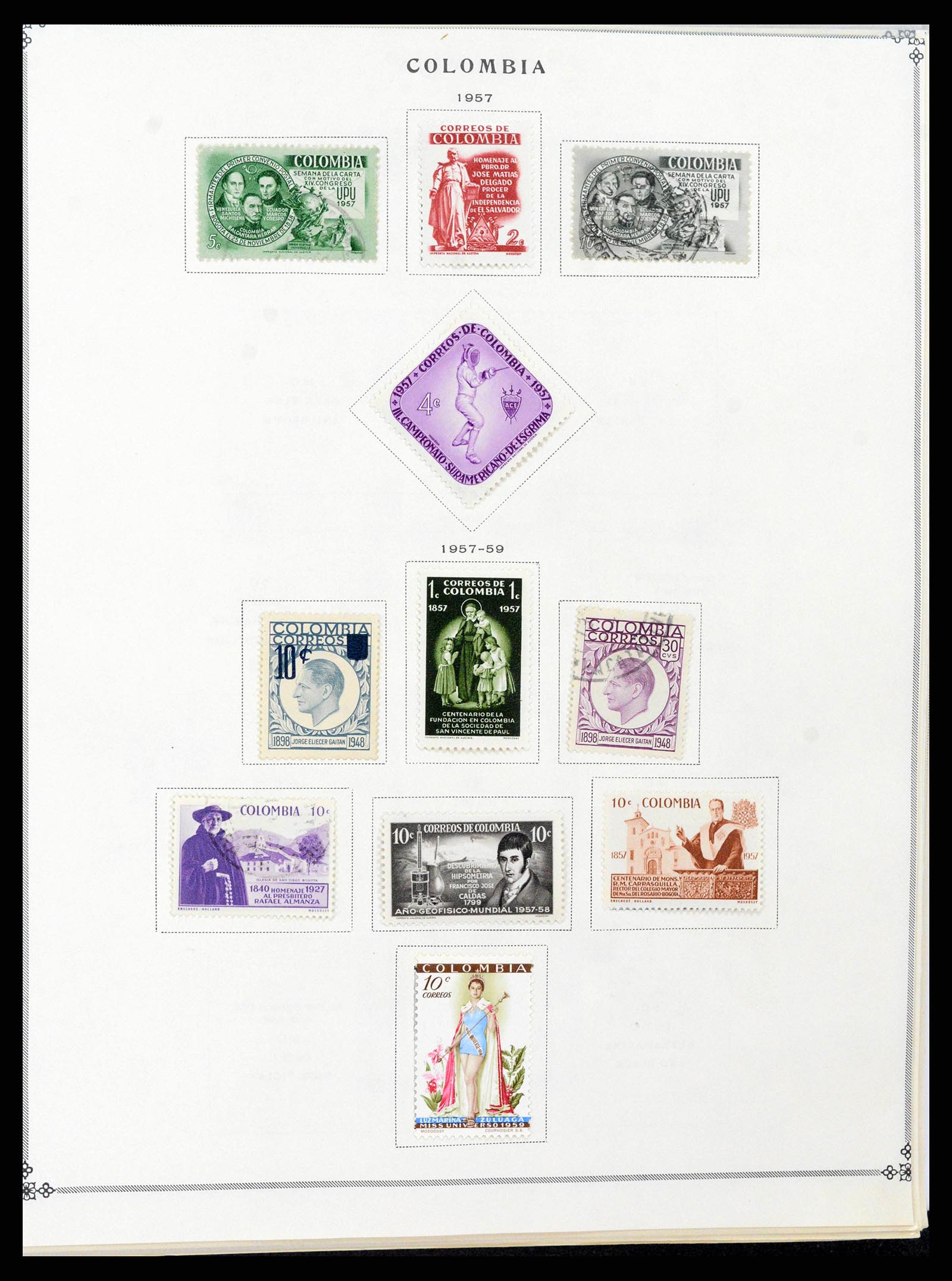 37706 0046 - Postzegelverzameling 37706 Zuid Amerika 1858-1993.