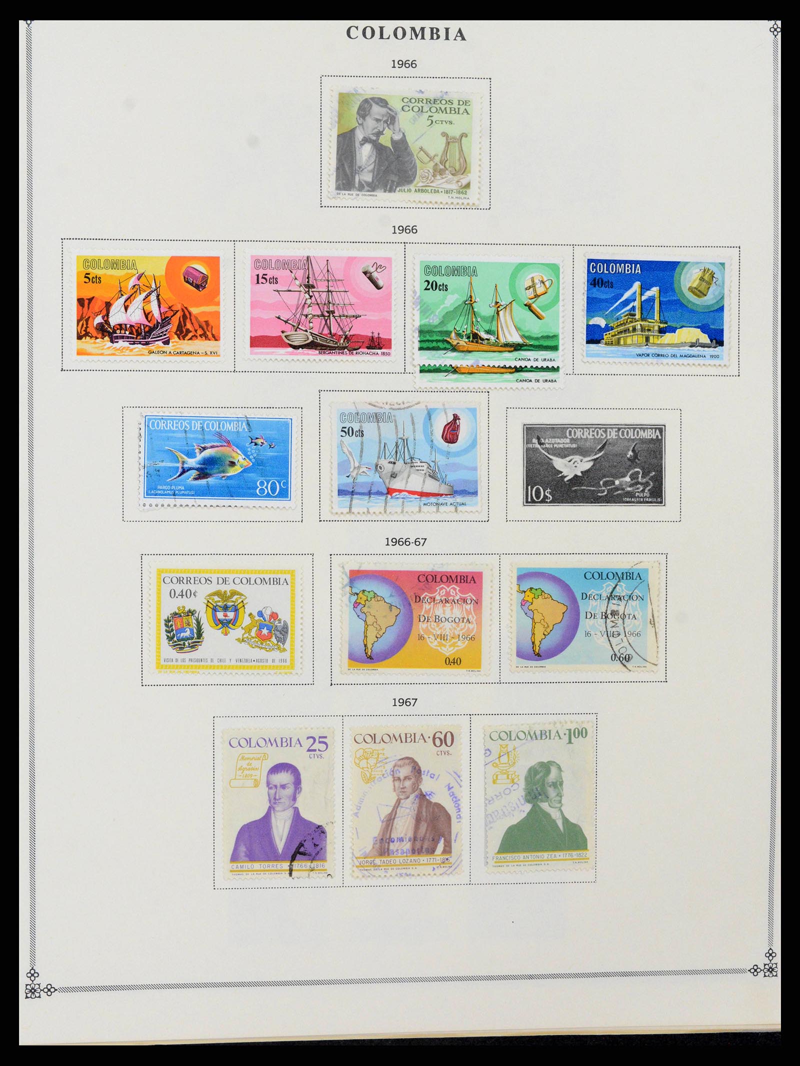 37706 0052 - Postzegelverzameling 37706 Zuid Amerika 1858-1993.