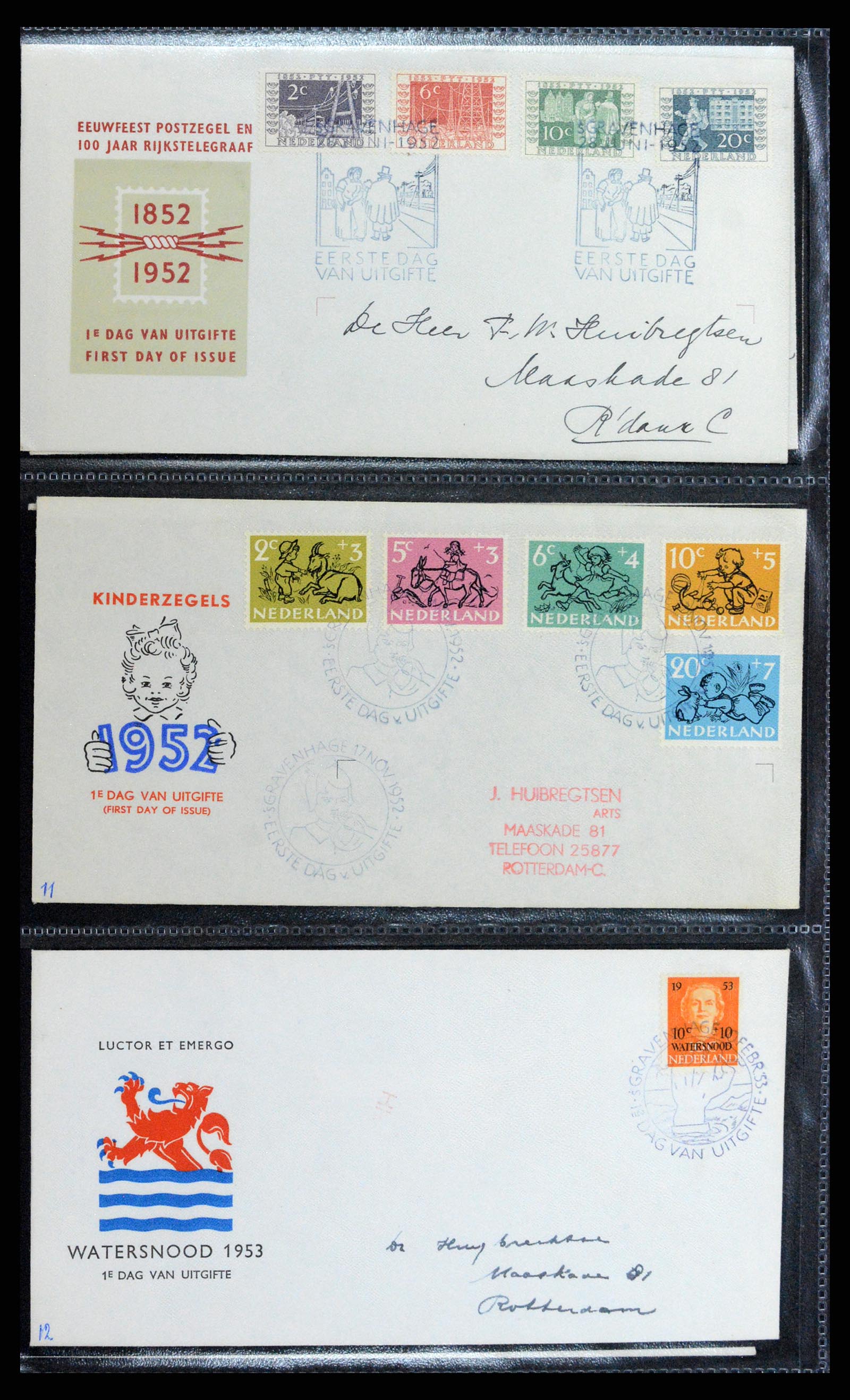 37710 006 - Postzegelverzameling 37710 Nederland FDC's 1949-1976.