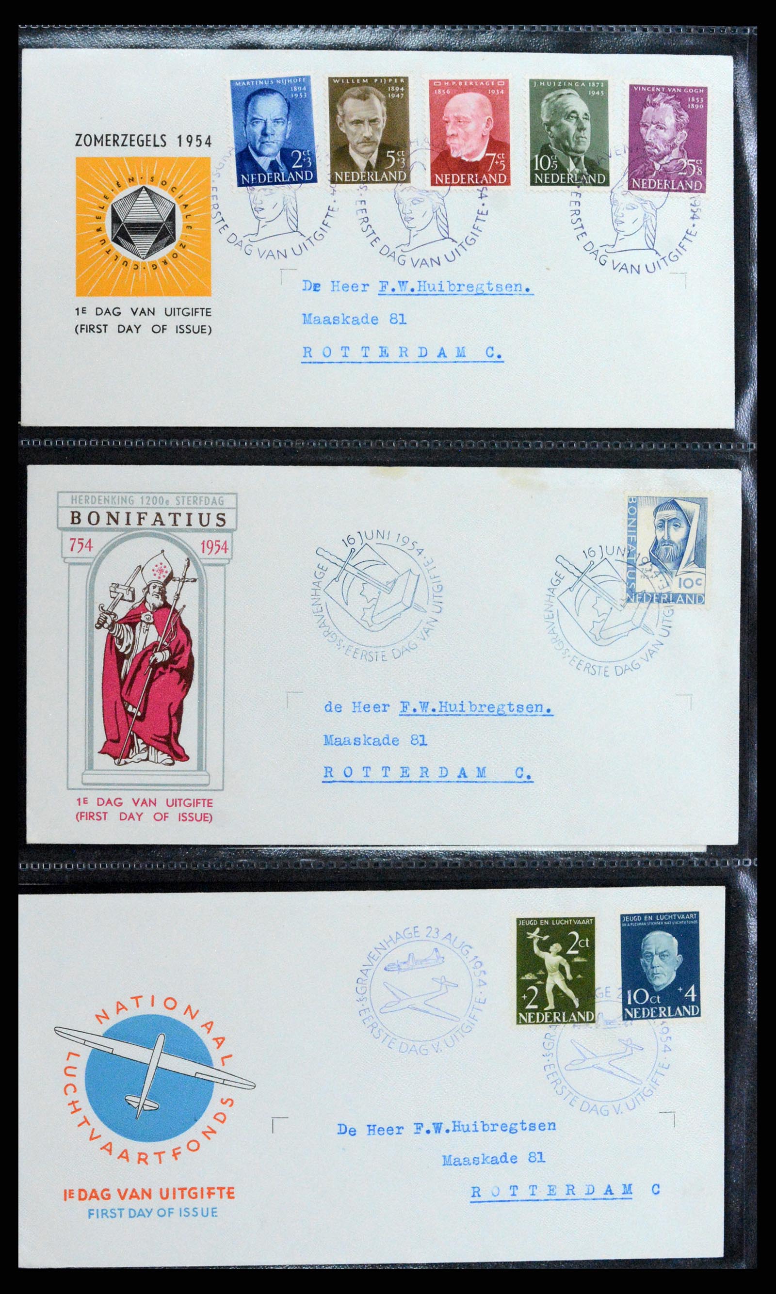 37710 008 - Postzegelverzameling 37710 Nederland FDC's 1949-1976.